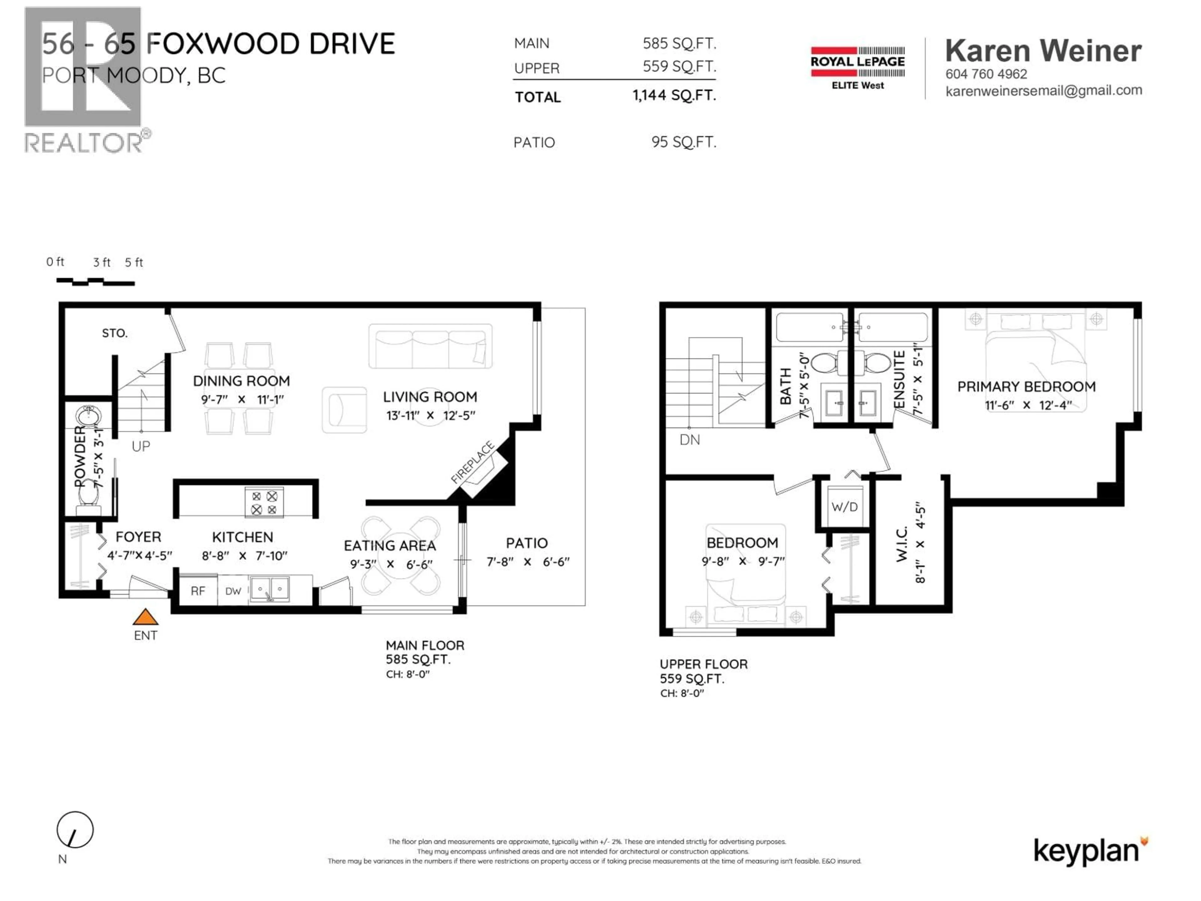 Floor plan for 56 - 65 FOXWOOD DRIVE, Port Moody British Columbia V3H4Z5