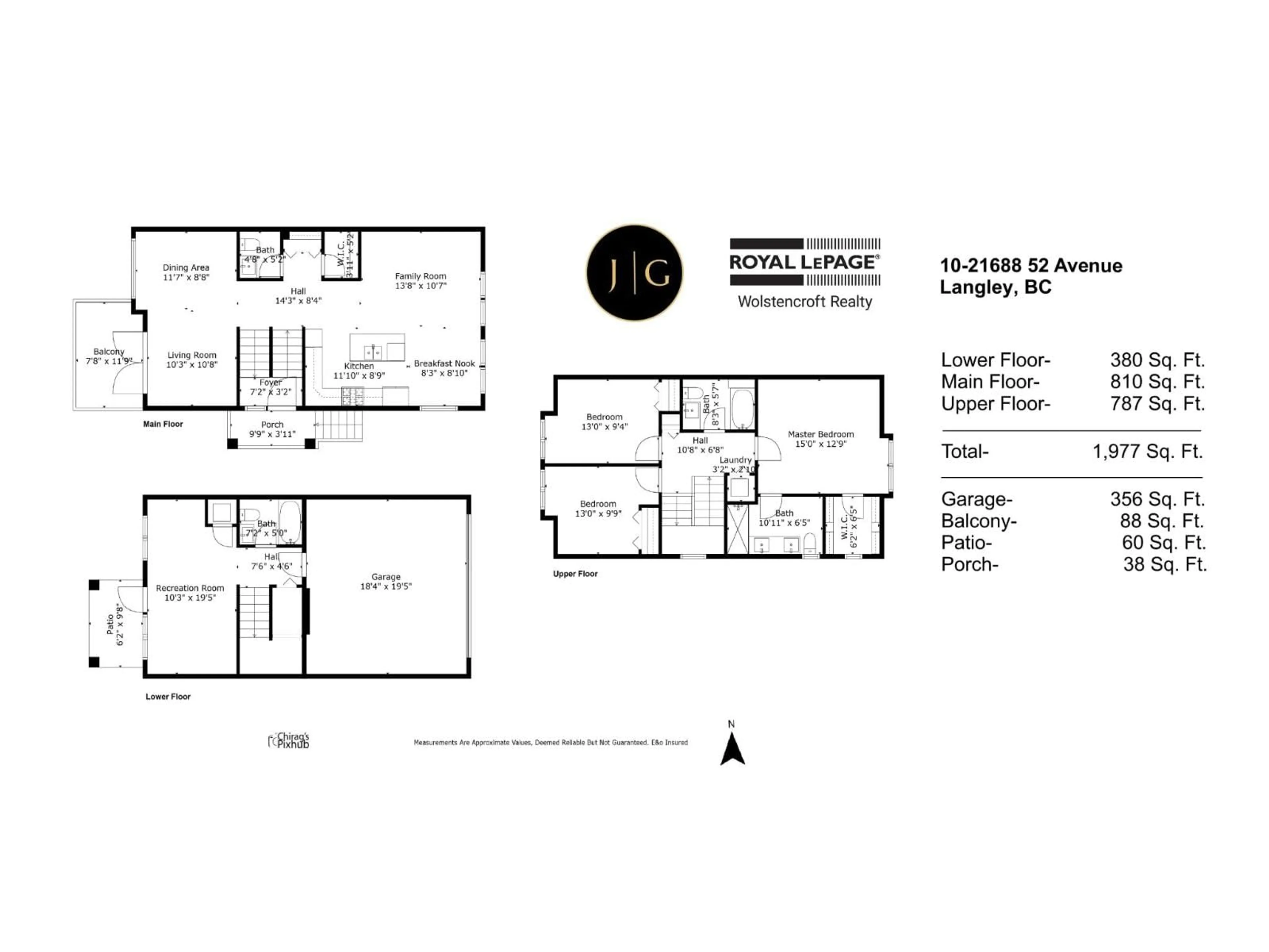 Floor plan for 10 - 21688 52 AVENUE, Langley British Columbia V2Y4K9