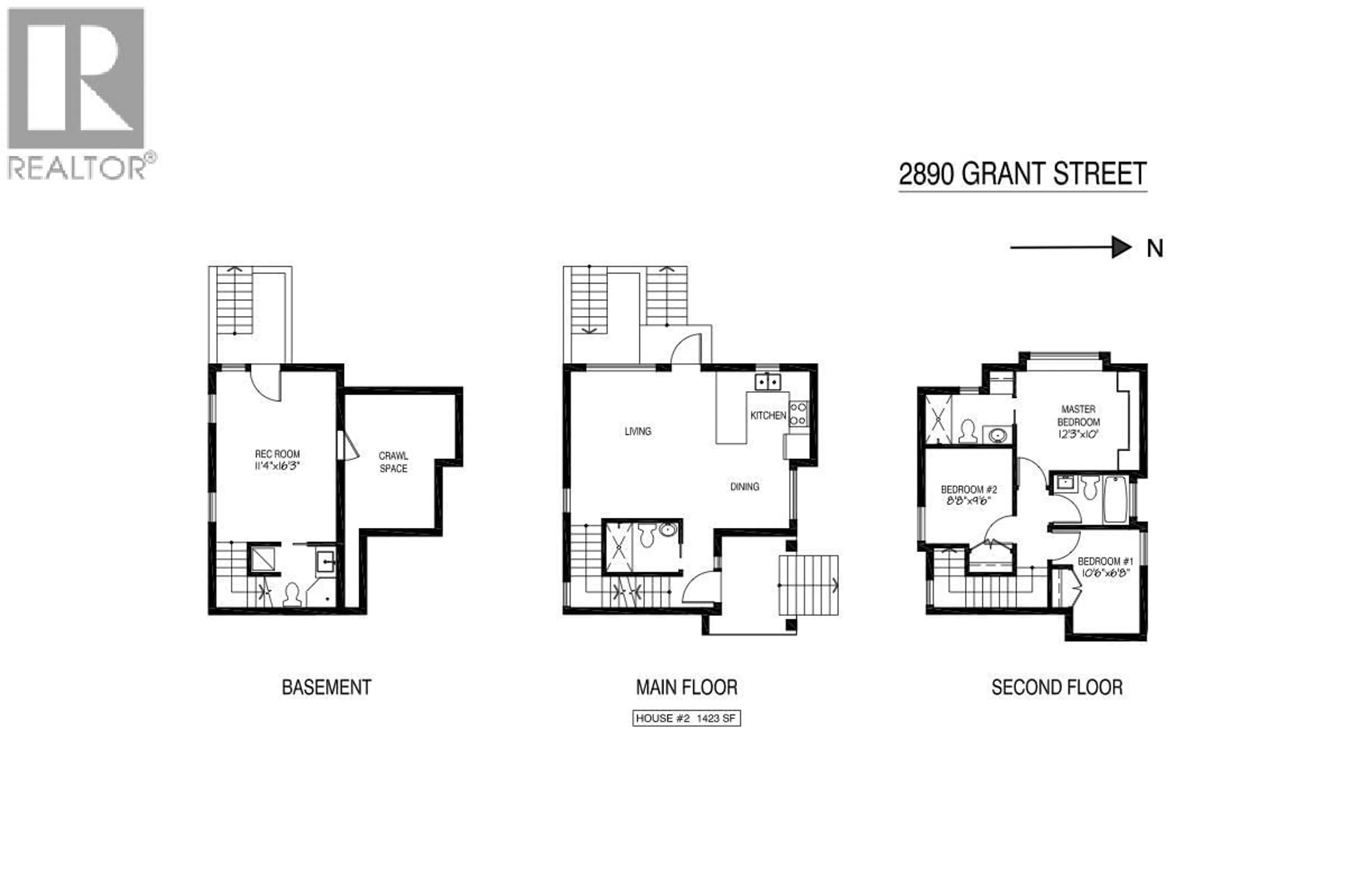 Floor plan for 2890 GRANT STREET, Vancouver British Columbia V5K4C8