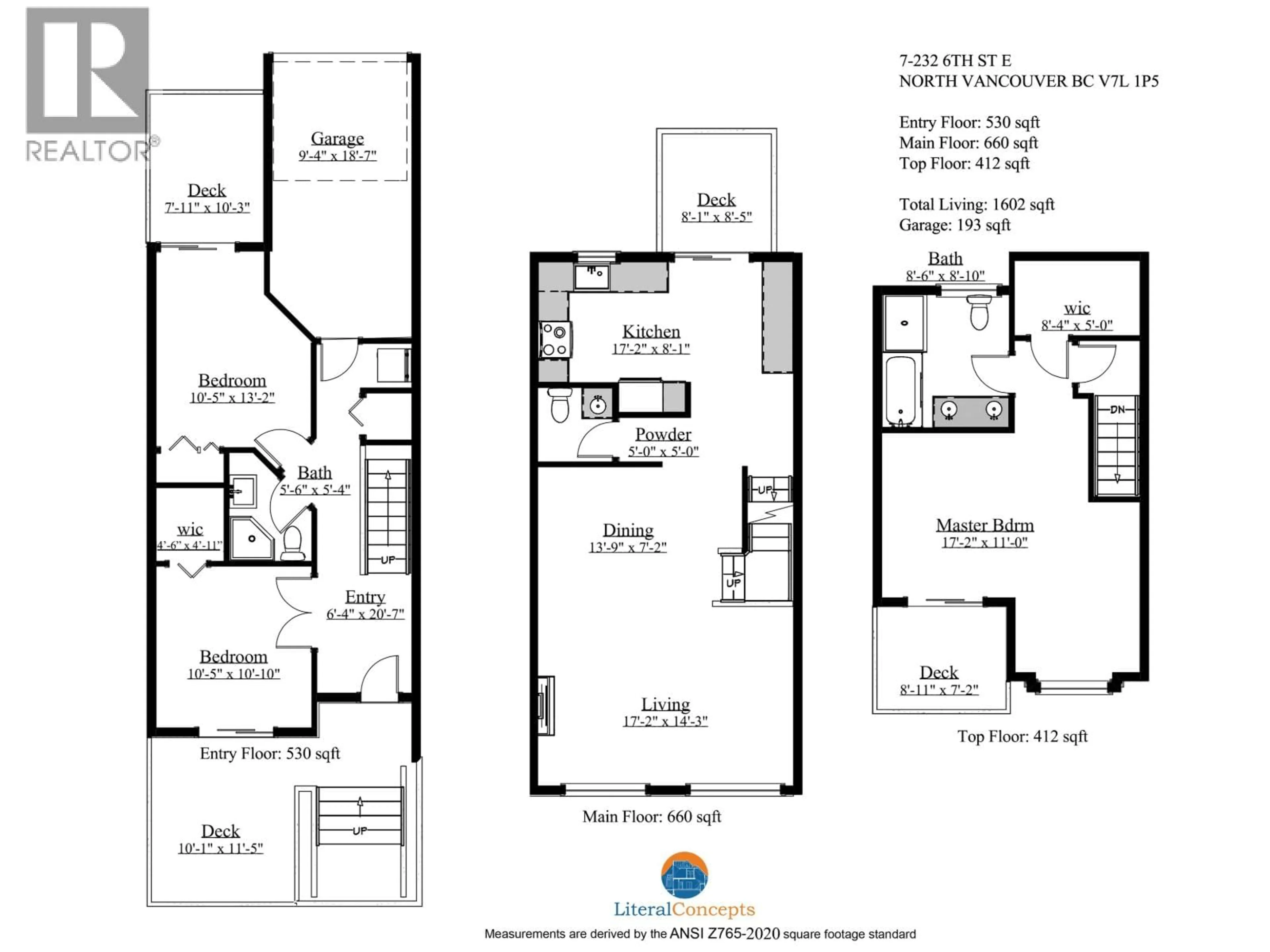 Floor plan for 7 - 232 6TH STREET, North Vancouver British Columbia V7L1P5