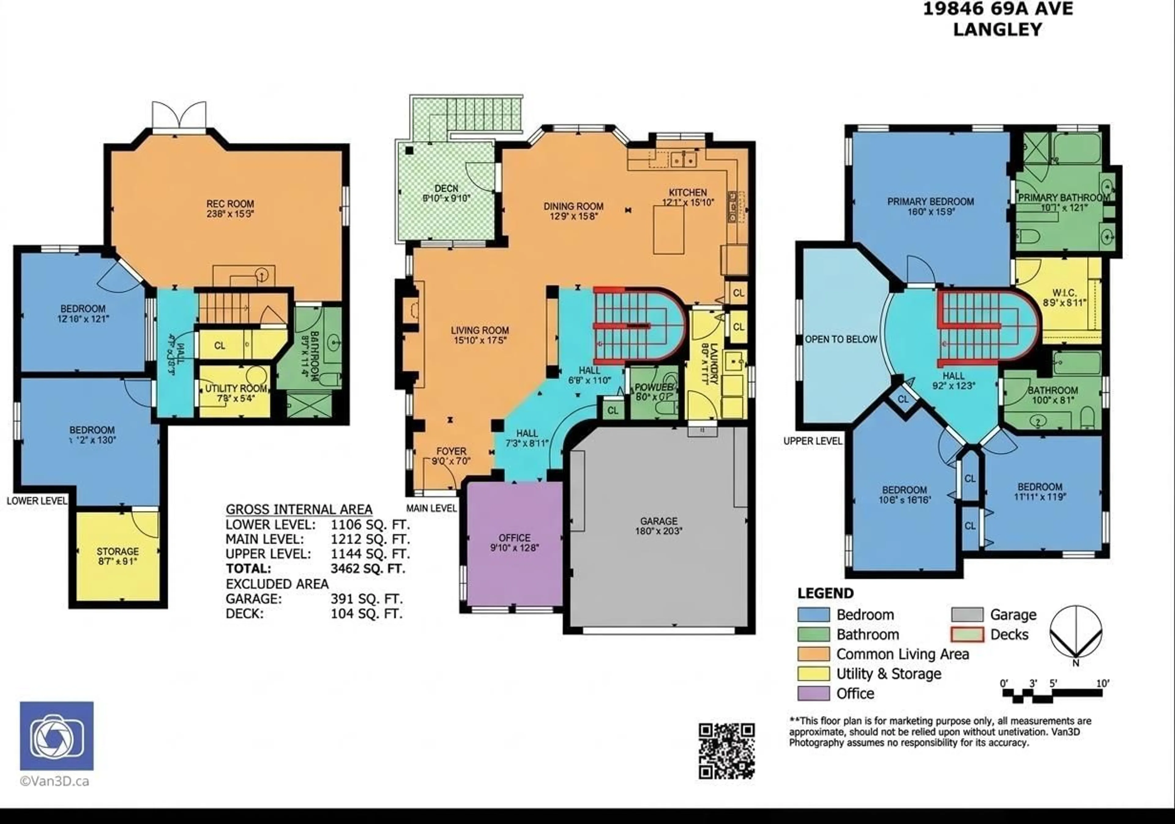 Floor plan for 19846 69A AVENUE, Langley British Columbia V2Y3A9