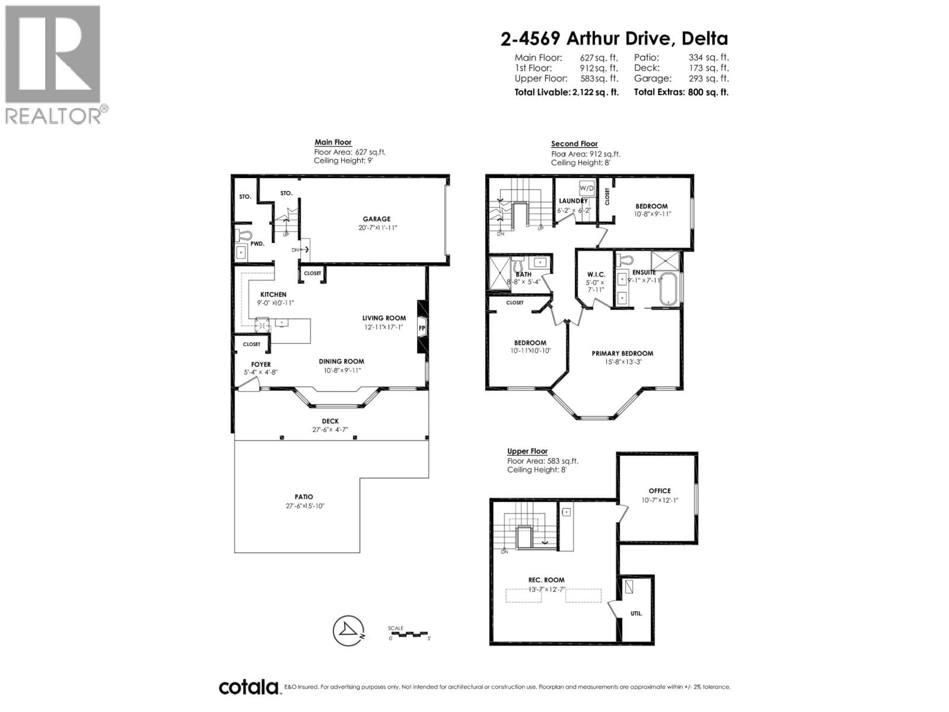 Floor plan for 2 - 4569 ARTHUR DRIVE, Delta British Columbia V4K2X4