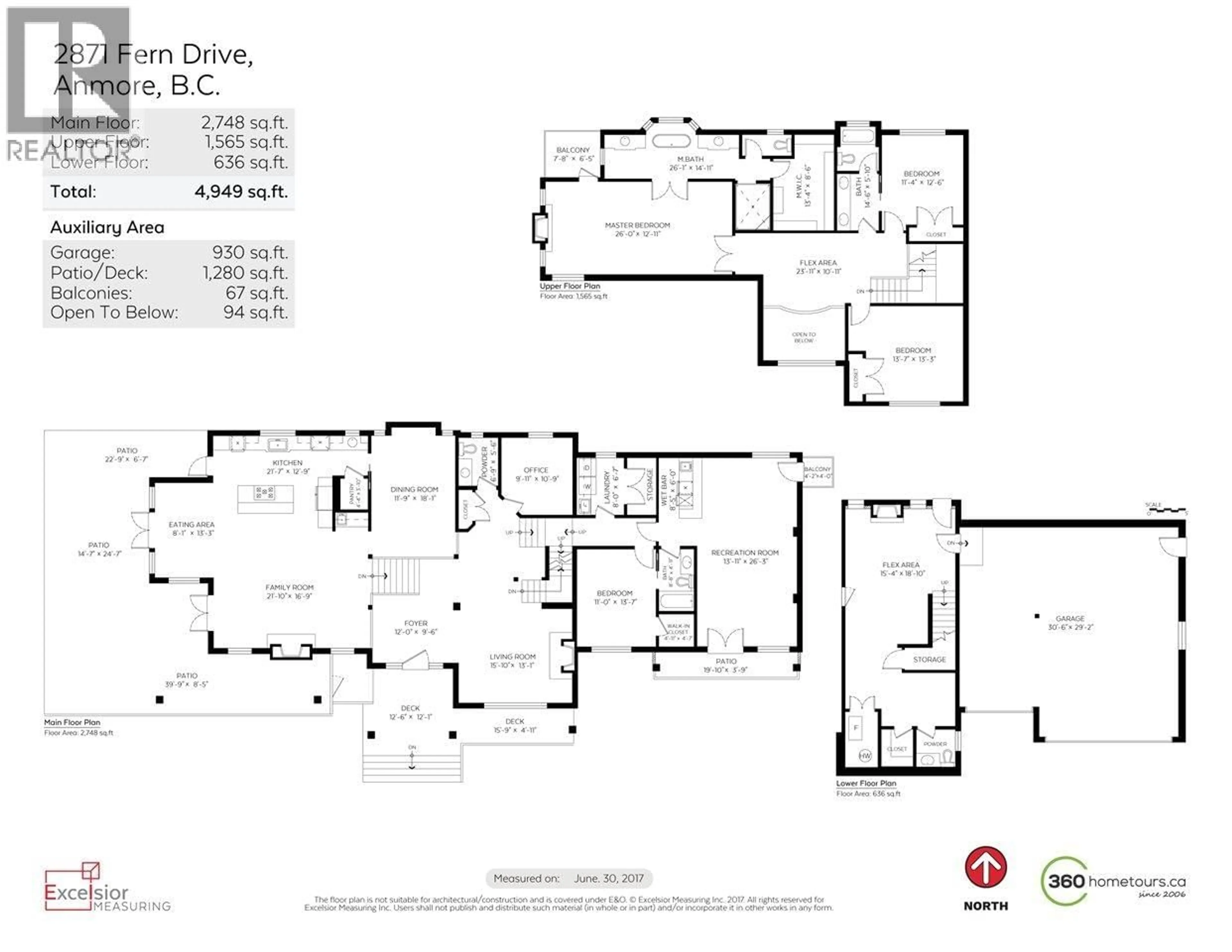 Floor plan for 2871 FERN DRIVE, Anmore British Columbia V3H4W9