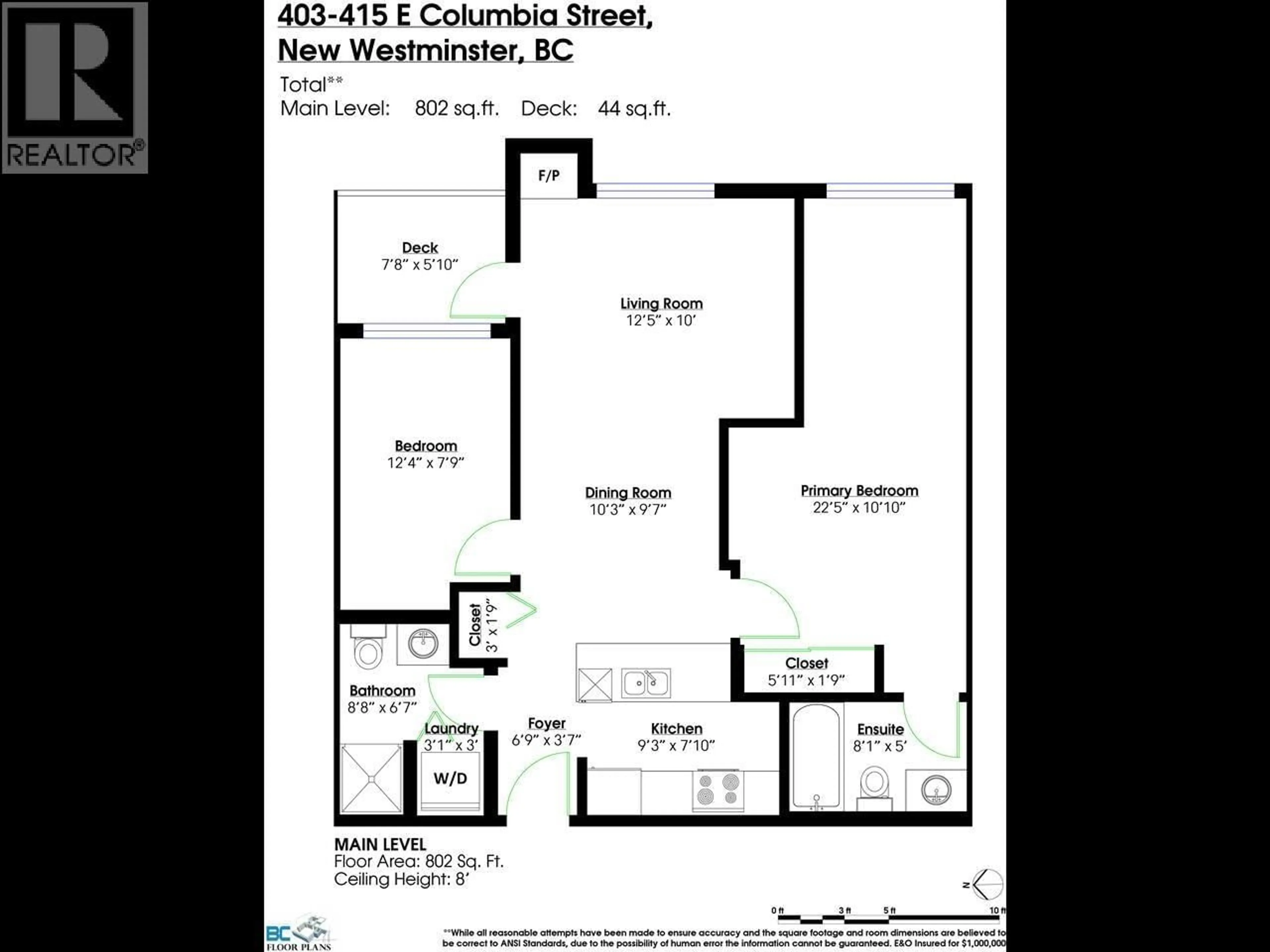Floor plan for 403 - 415 COLUMBIA STREET, New Westminster British Columbia V3L0B4