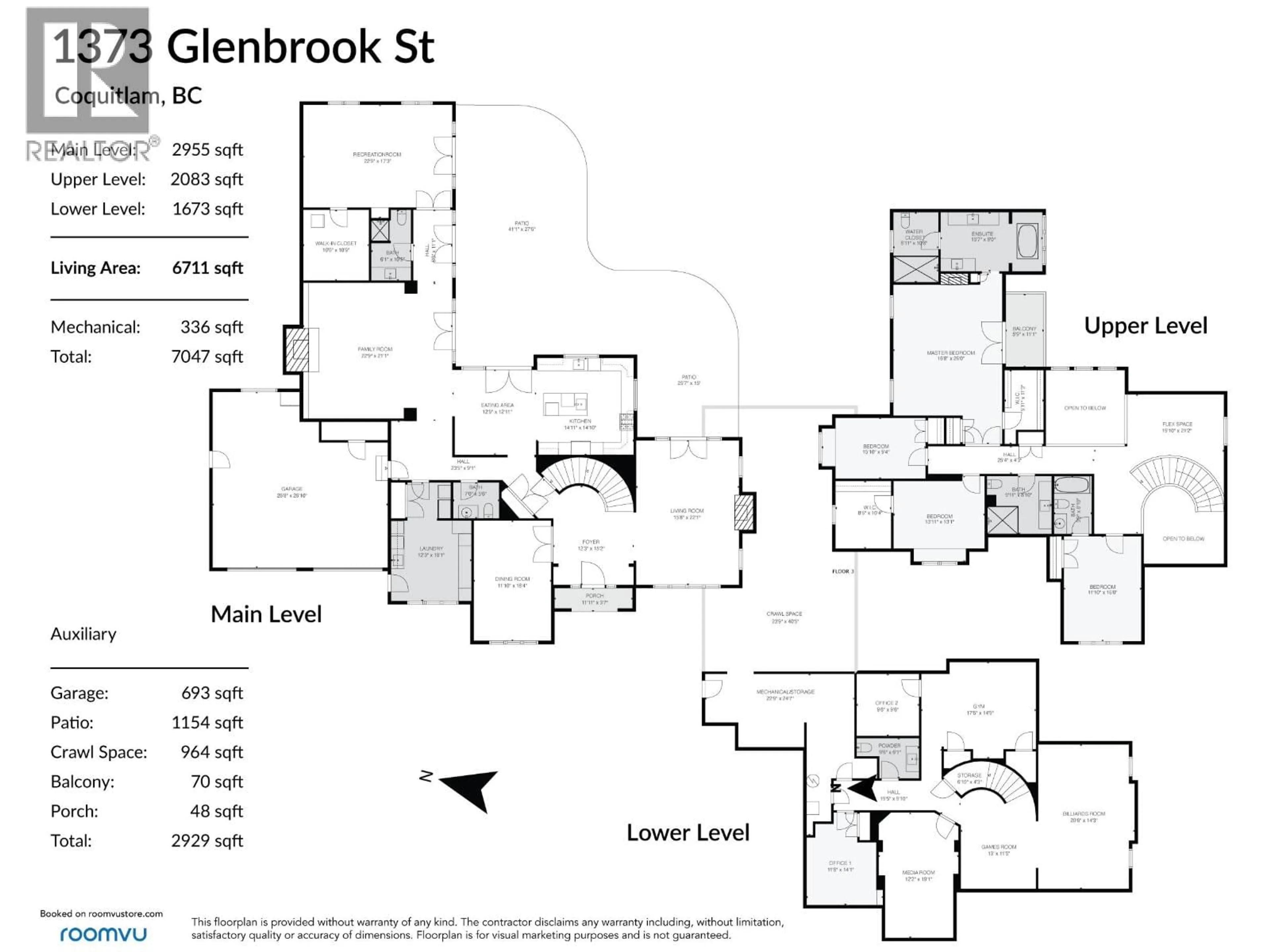 Floor plan for 1373 GLENBROOK STREET, Coquitlam British Columbia V3E3G8