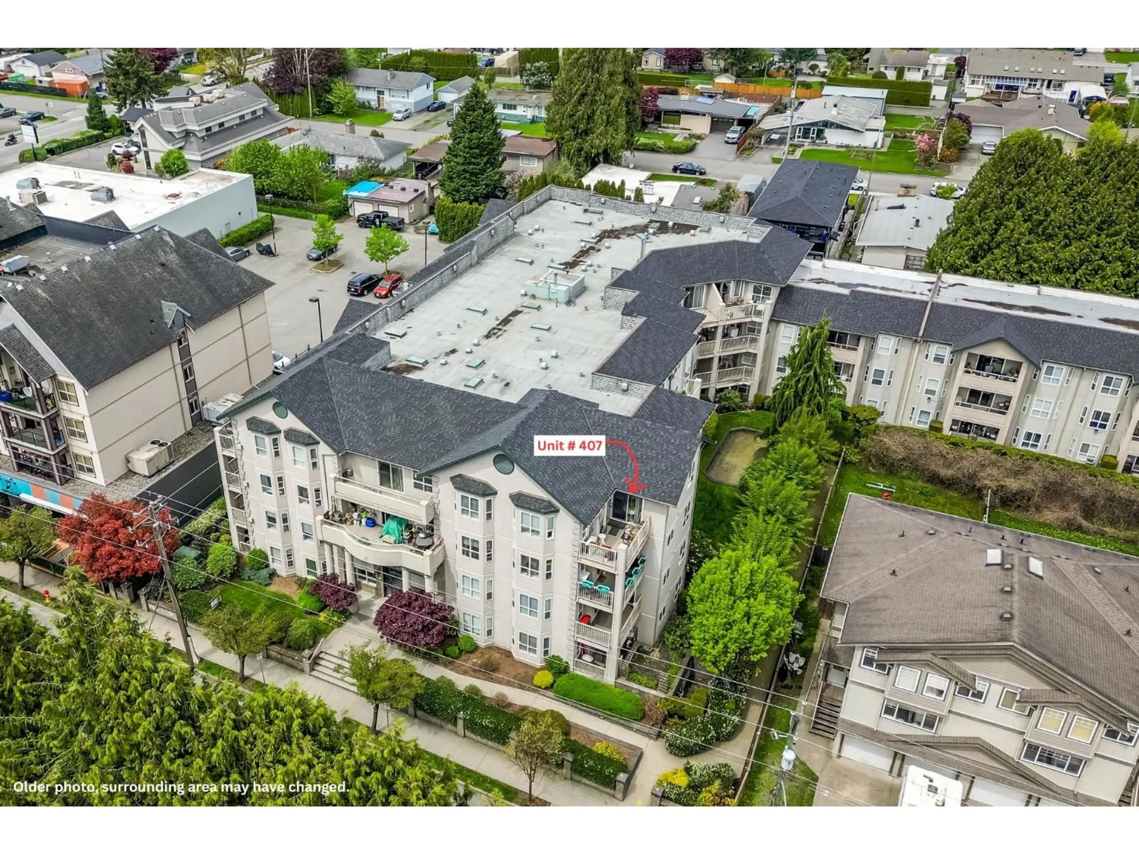 A pic from outside/outdoor area/front of a property/back of a property/a pic from drone, city buildings view from balcony for 407 - 46693 YALE ROAD, Chilliwack British Columbia V2P7Z4