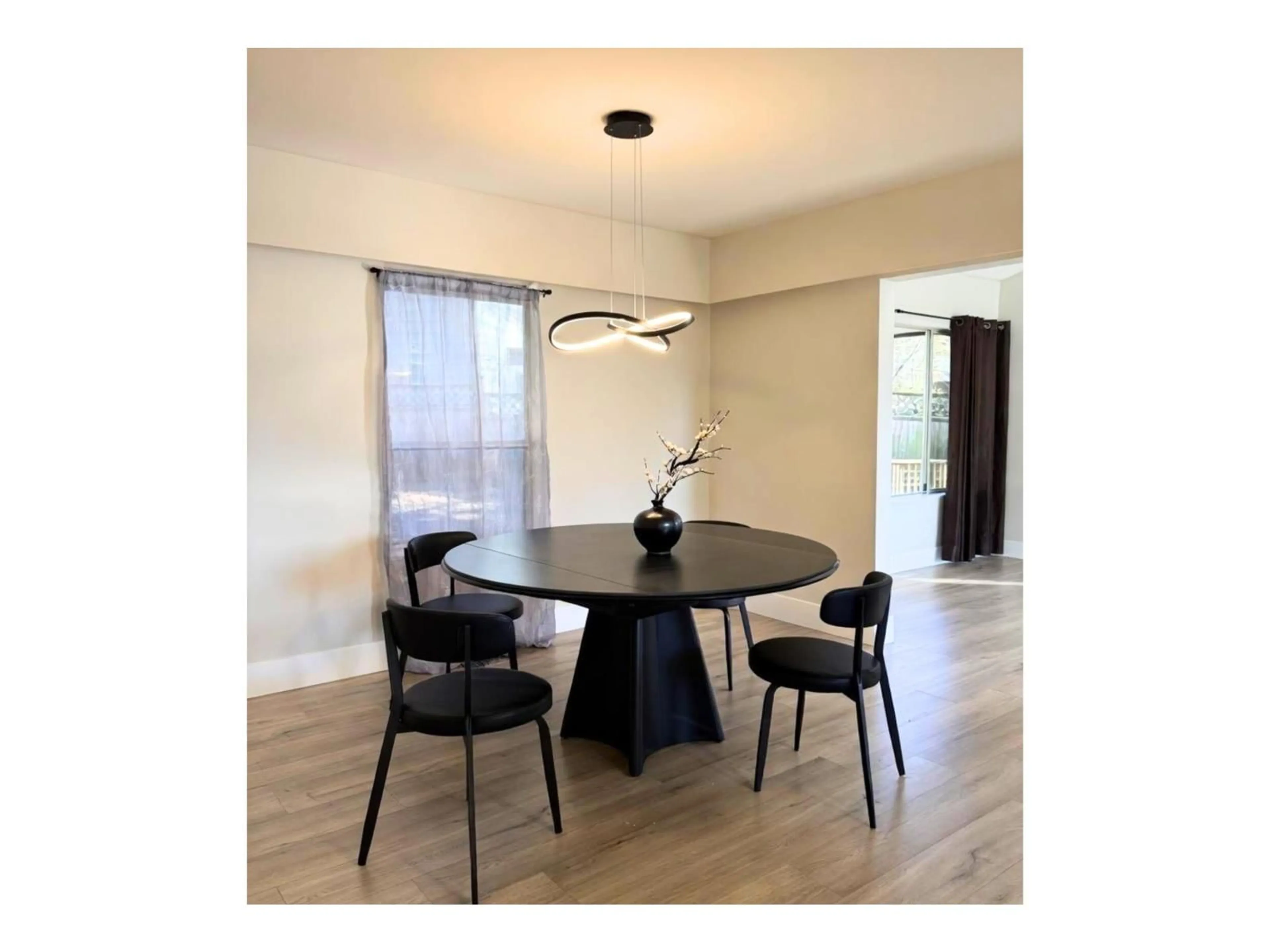Dining room, wood/laminate floor for 8366 ARBOUR PLACE, Delta British Columbia V4C7H4
