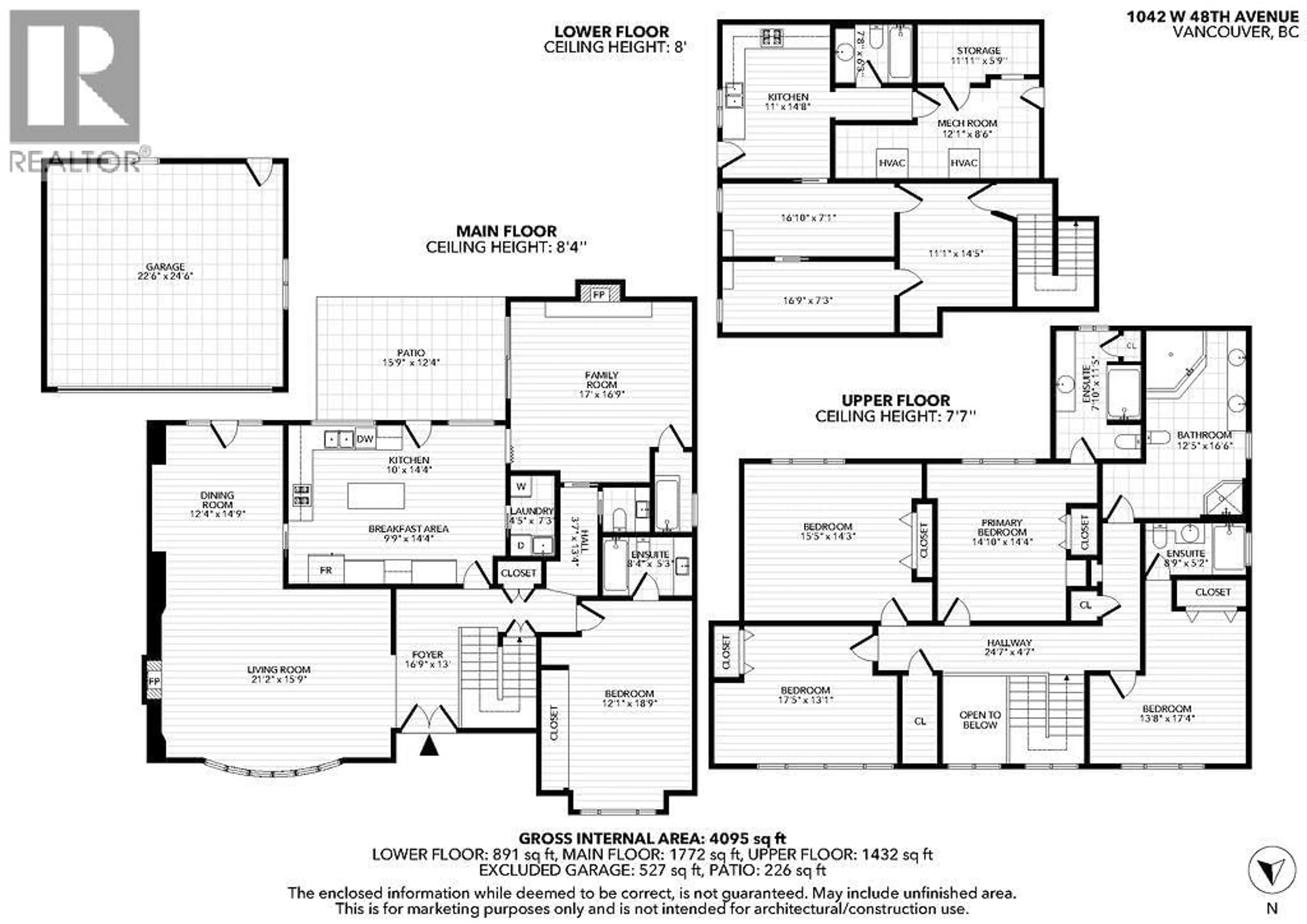 Floor plan for 1042 48TH AVENUE, Vancouver British Columbia V6M2N5