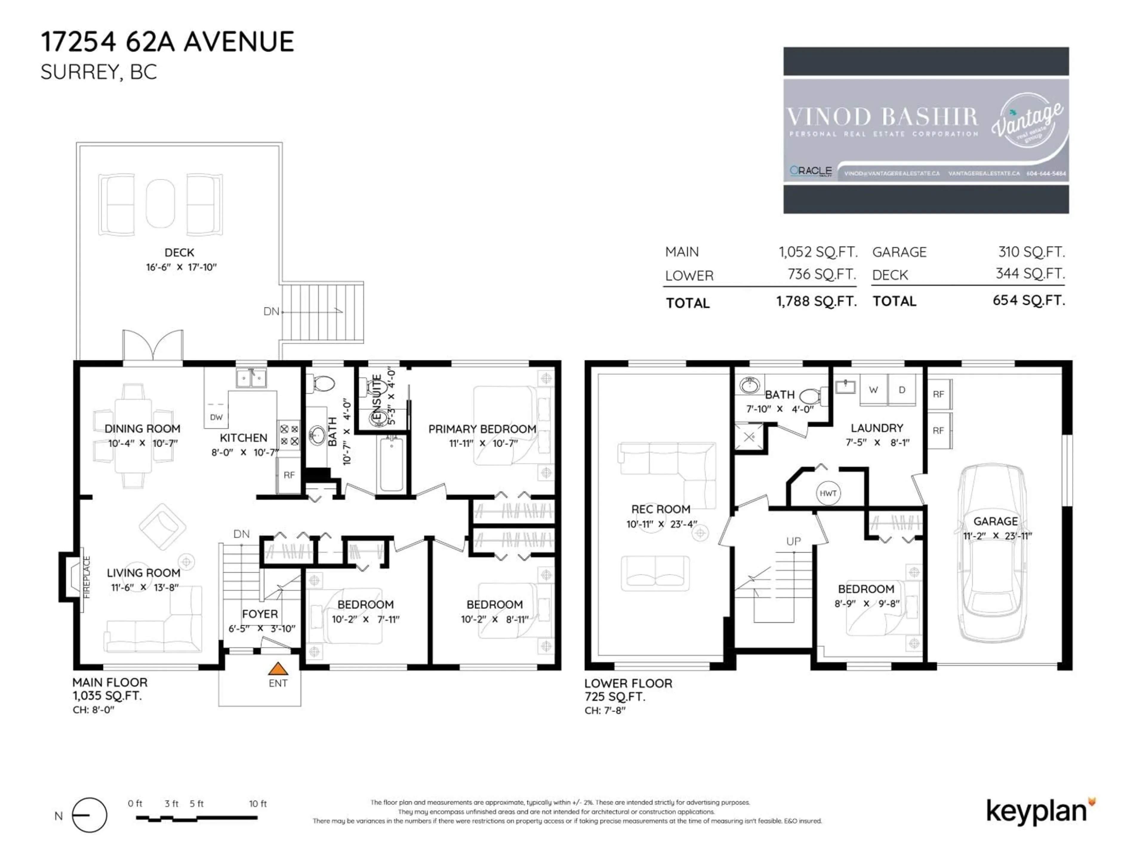 Floor plan for 17254 62A AVENUE, Surrey British Columbia V3S6V5