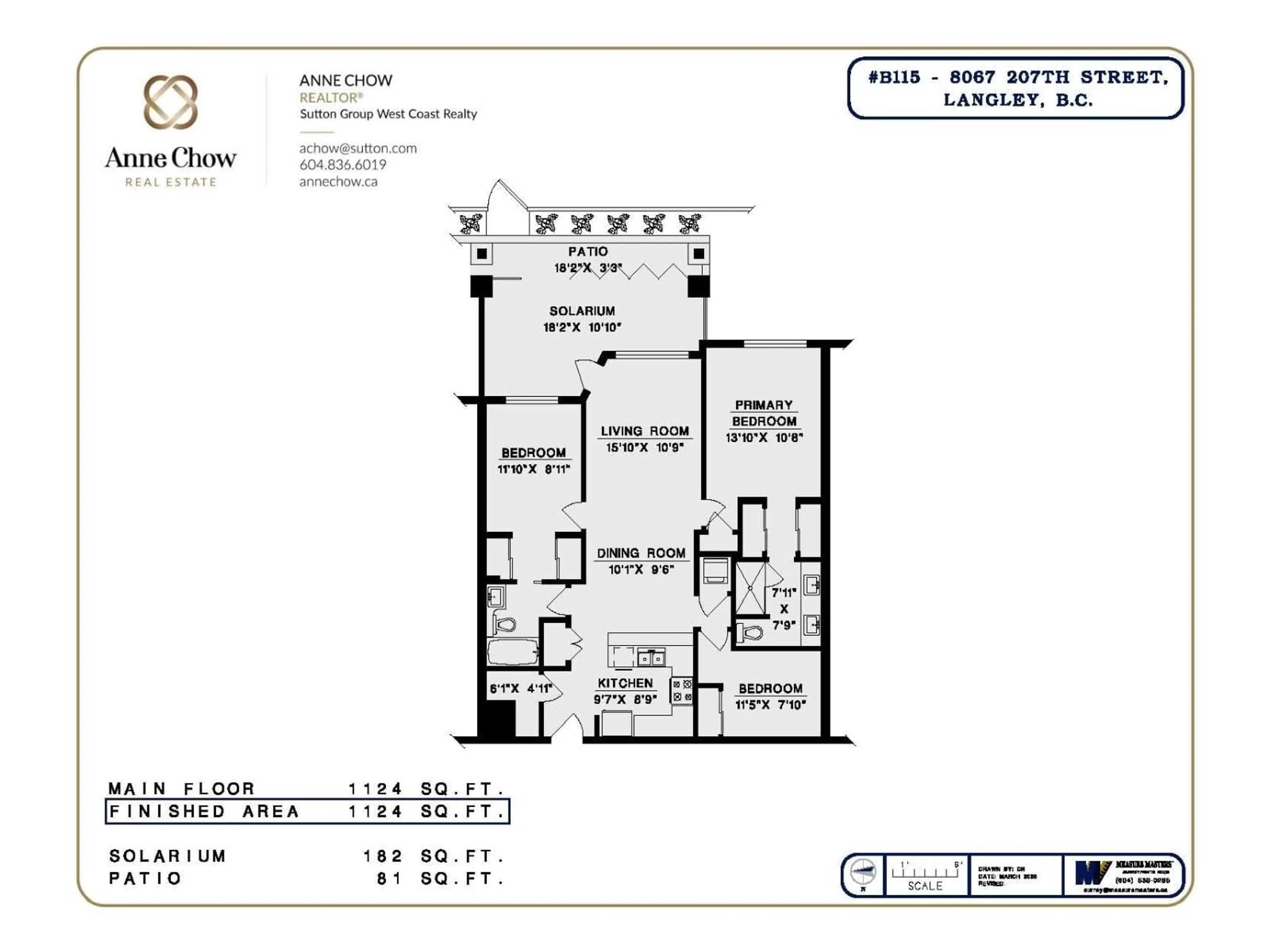 Floor plan for B115 - 8067 207 STREET, Langley British Columbia V2Y0N9