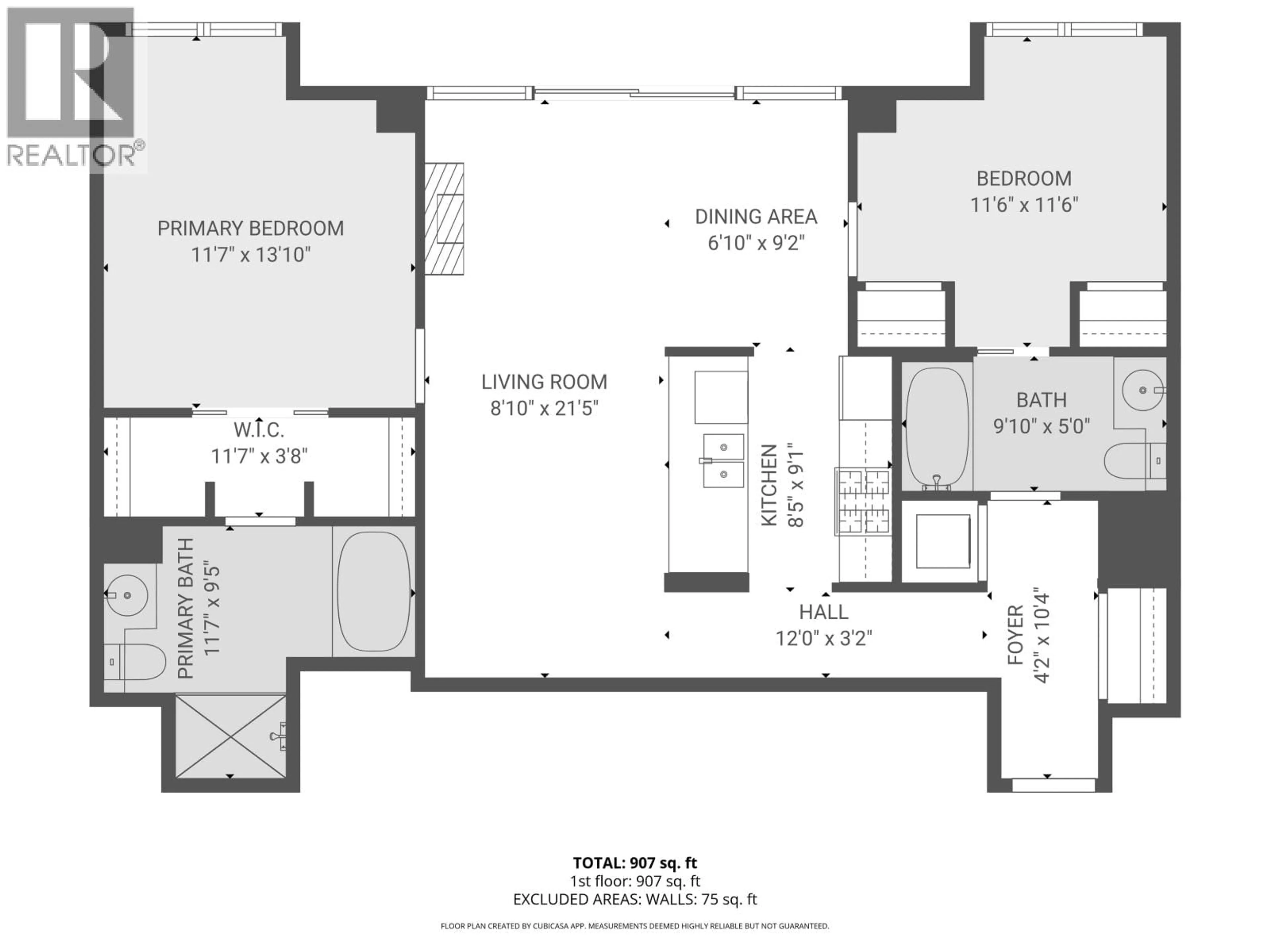 Floor plan for 2501 - 2979 GLEN DRIVE, Coquitlam British Columbia V3B0B2