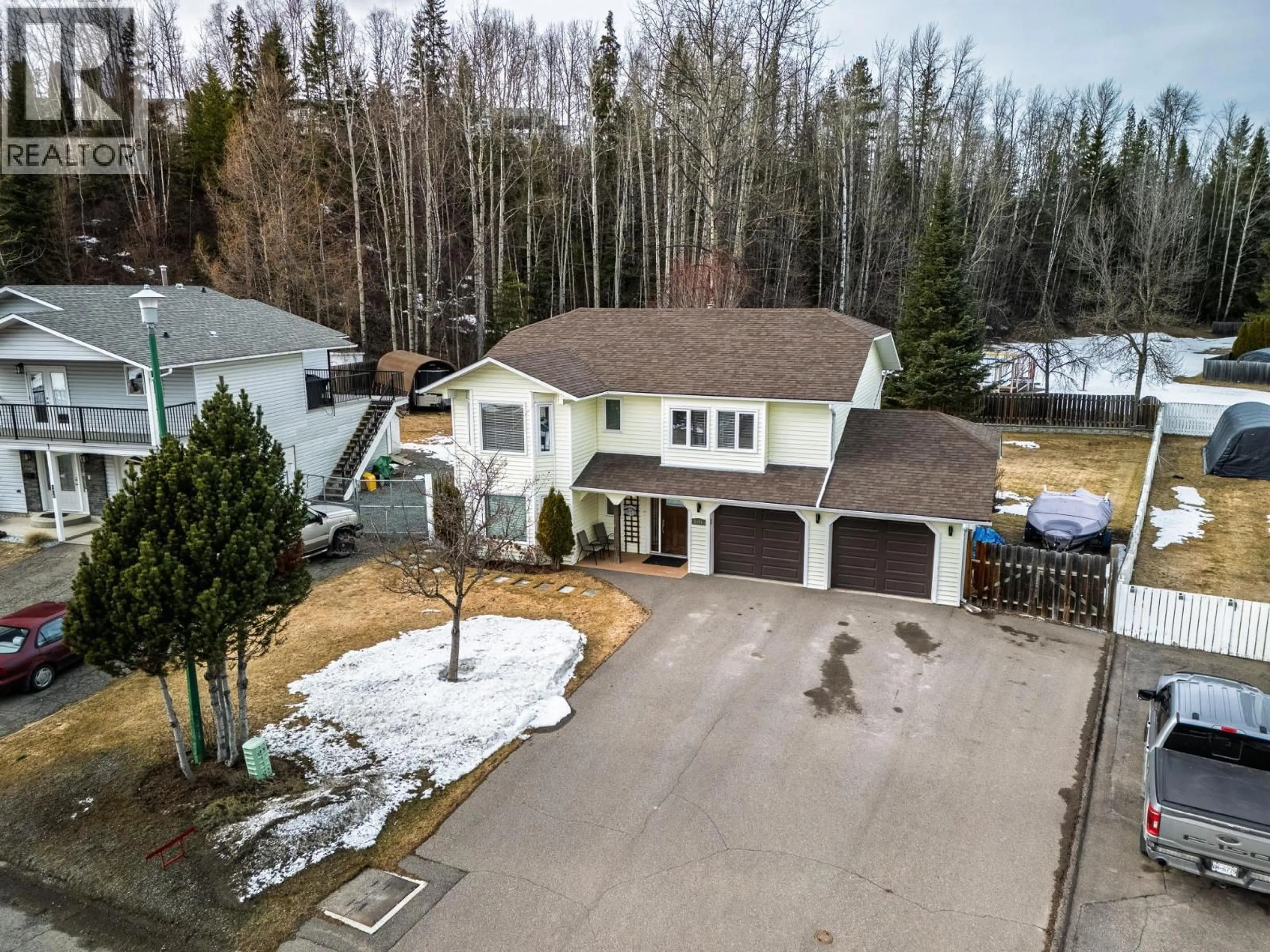 A pic from outside/outdoor area/front of a property/back of a property/a pic from drone, water/lake/river/ocean view for 1906 CLEARWOOD CRESCENT, Prince George British Columbia V2K4R1