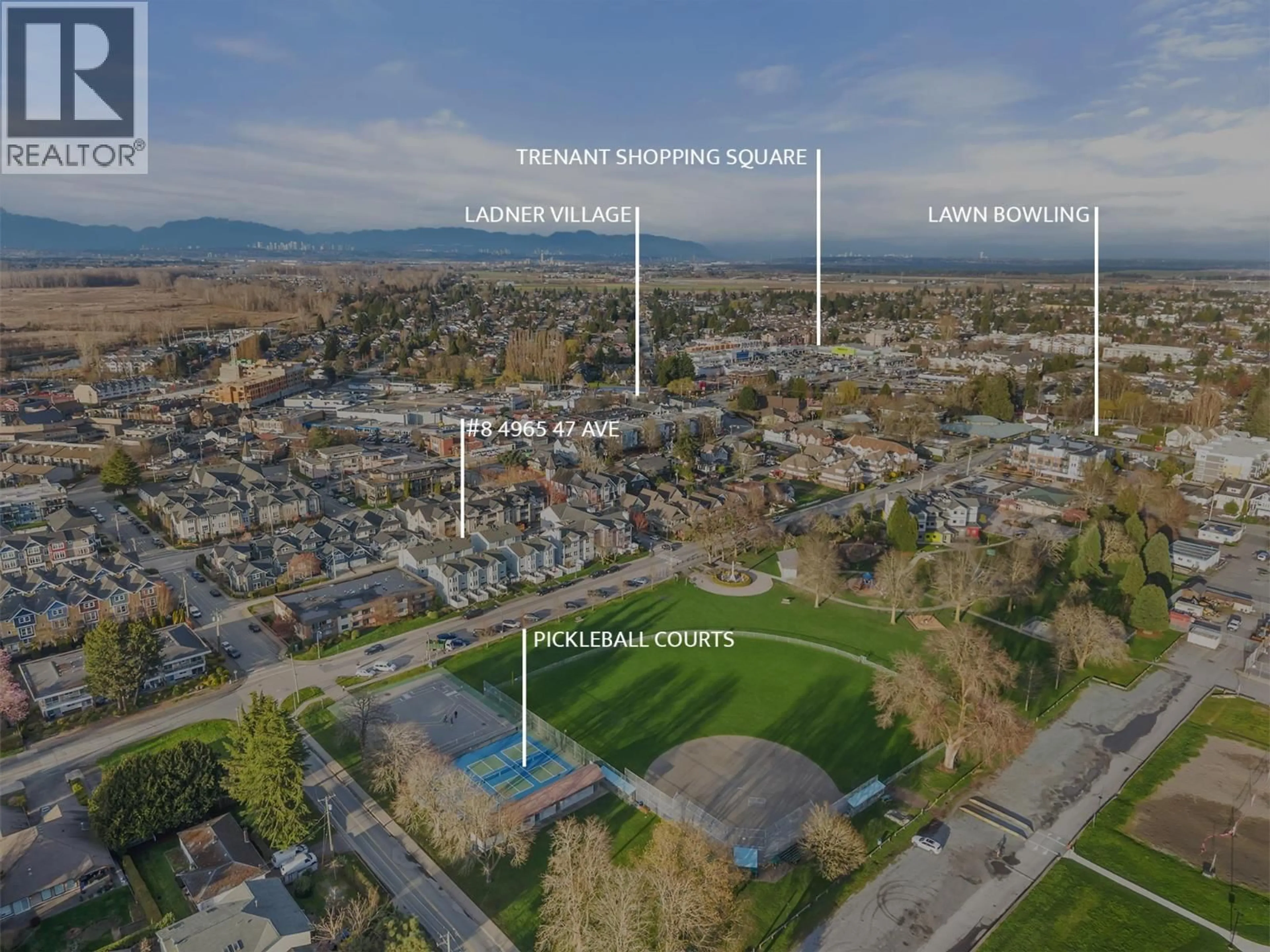 A pic from outside/outdoor area/front of a property/back of a property/a pic from drone, unknown for 8 - 4965 47 AVENUE, Ladner British Columbia V4K4N9