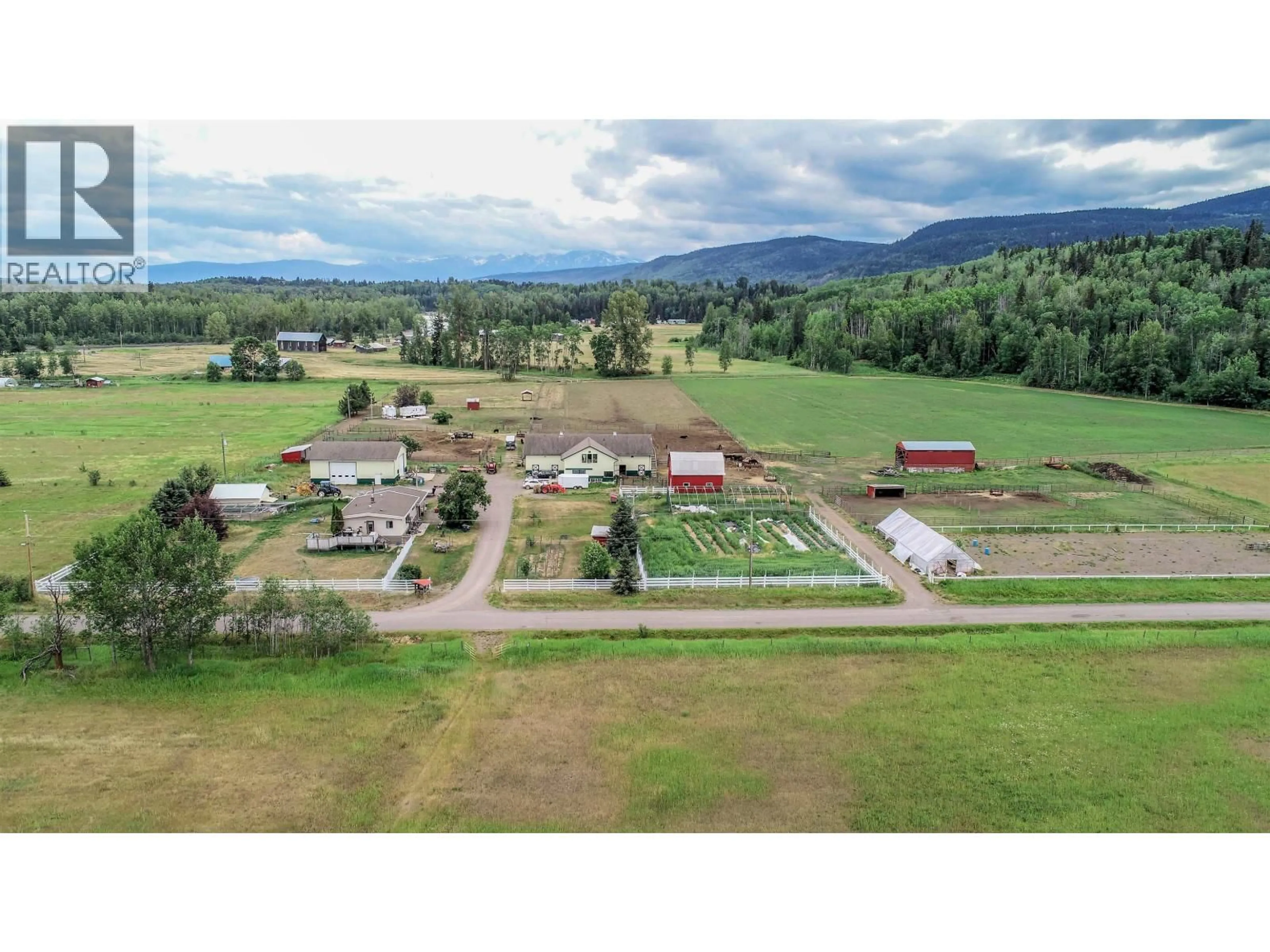 A pic from outside/outdoor area/front of a property/back of a property/a pic from drone, mountain view for 2805 DOHLER ROAD, Smithers British Columbia V0J2N4