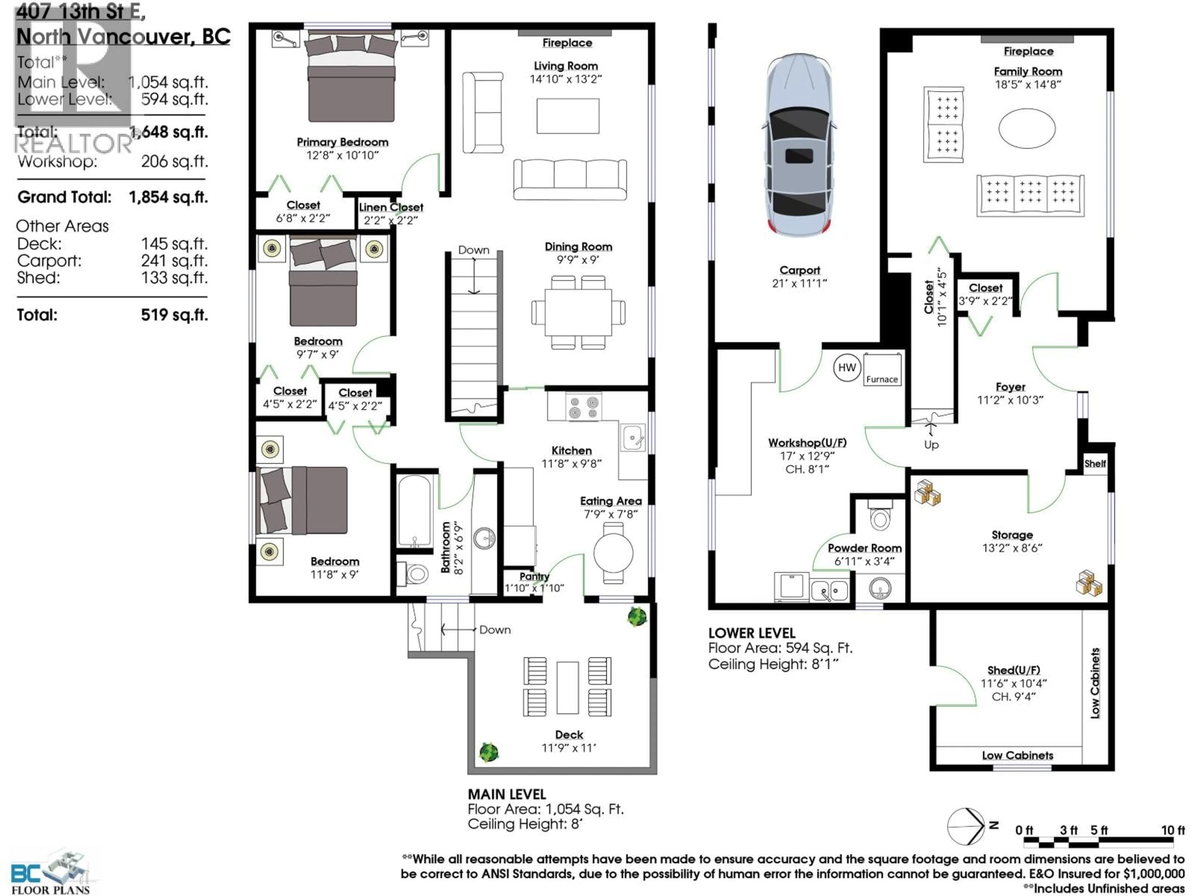 Floor plan for 407 13TH STREET, North Vancouver British Columbia V7L2M2