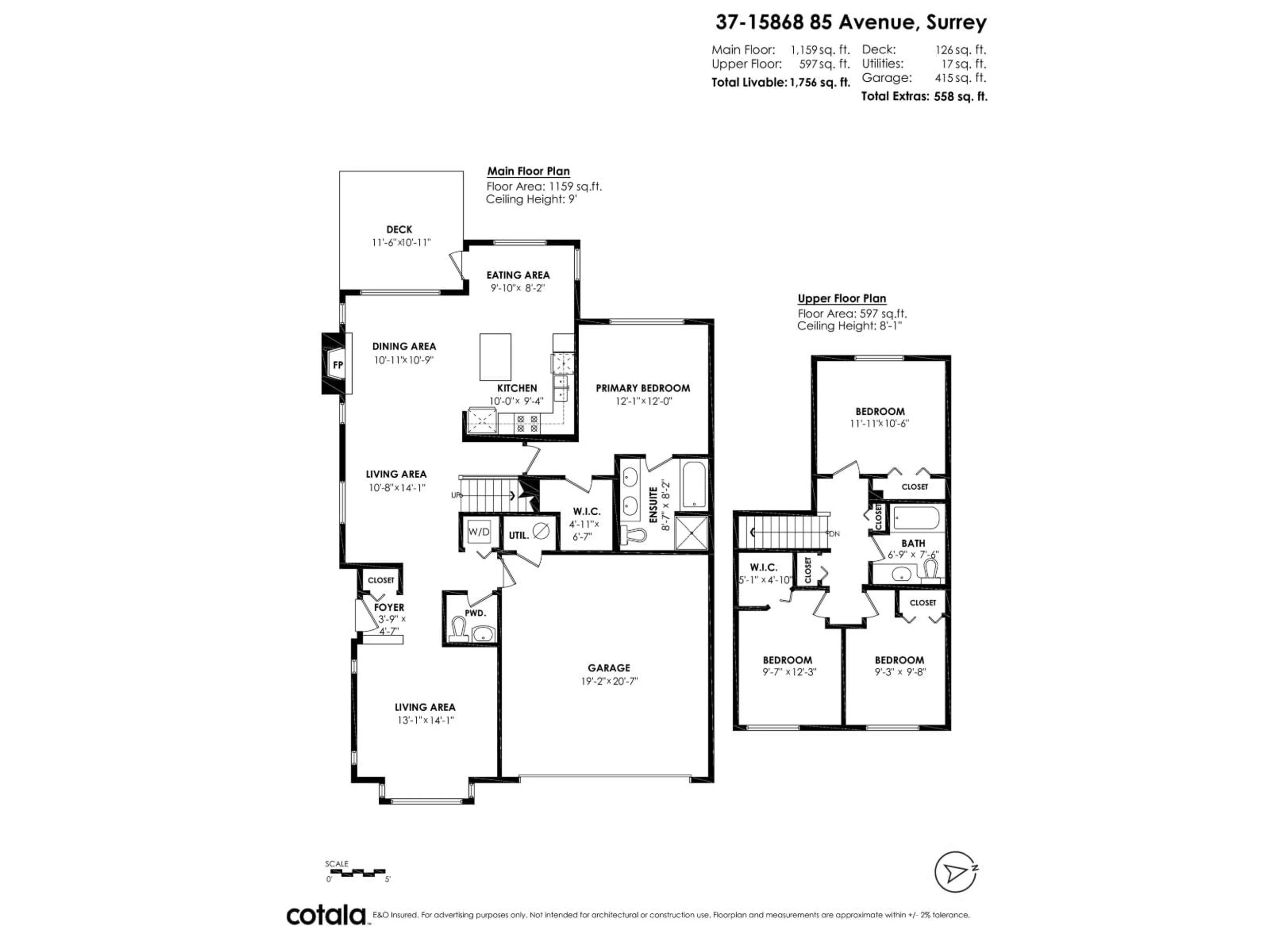 Floor plan for 37 - 15868 85 AVENUE, Surrey British Columbia V4N0Y9