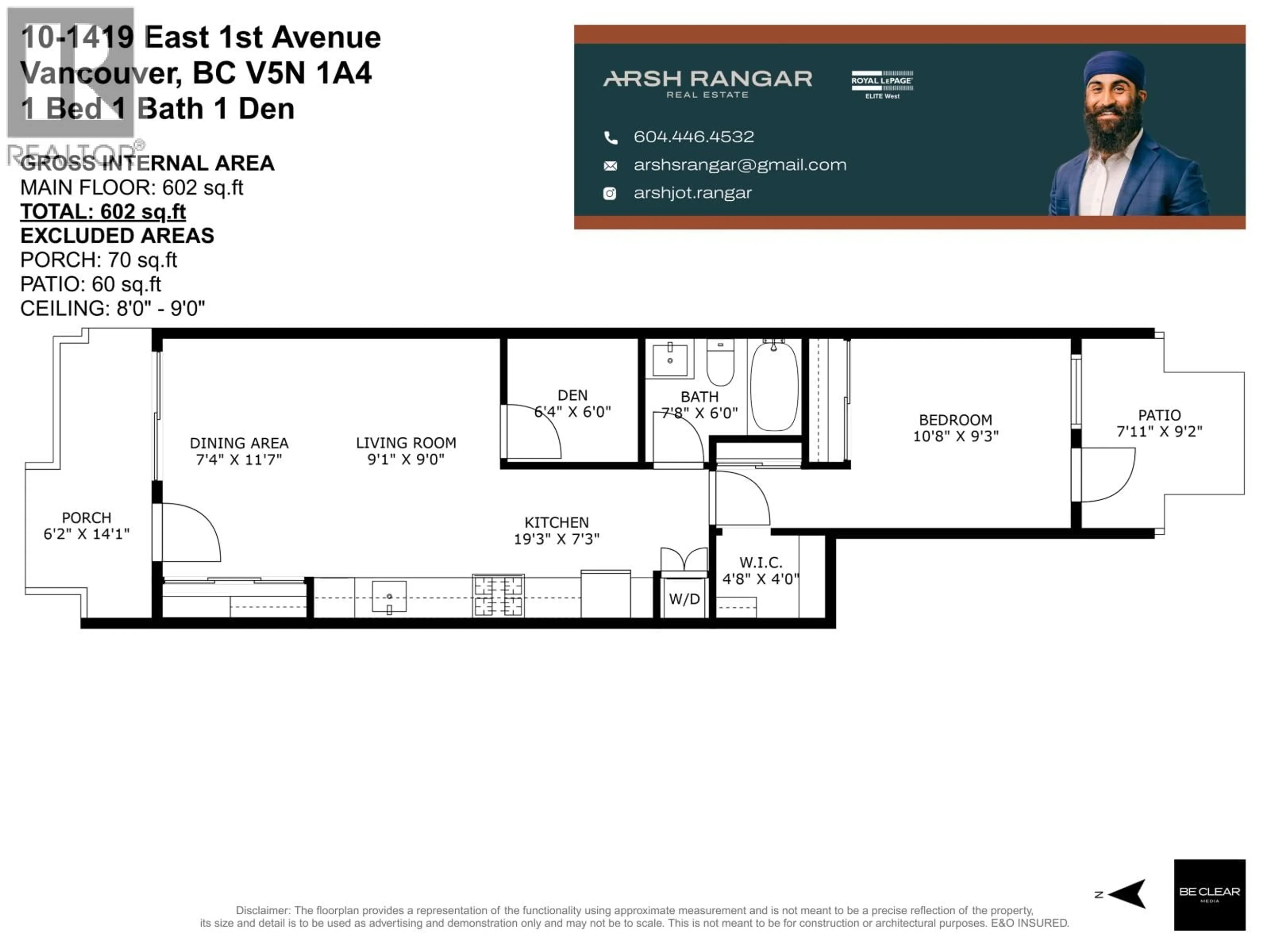 Floor plan for 10 - 1419 1ST AVENUE, Vancouver British Columbia V5N1A4