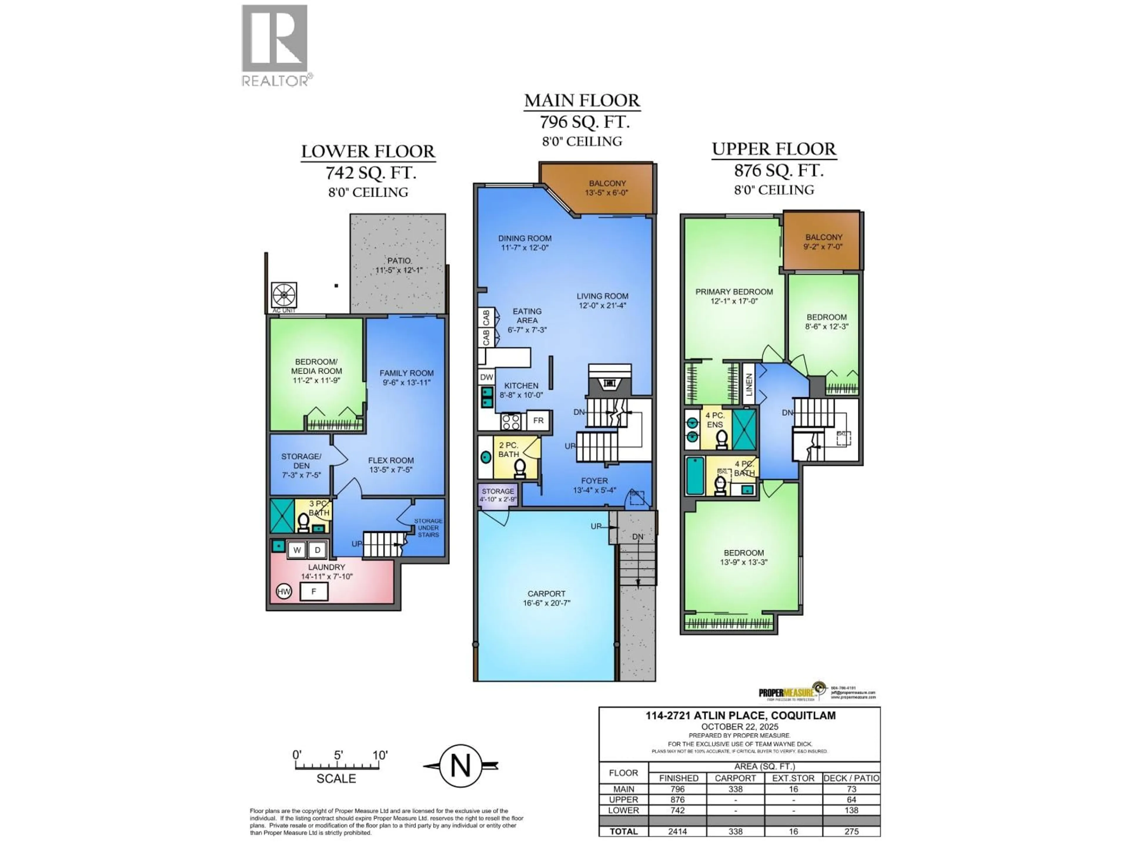 Floor plan for 114 - 2721 ATLIN PLACE, Coquitlam British Columbia V3C5B1