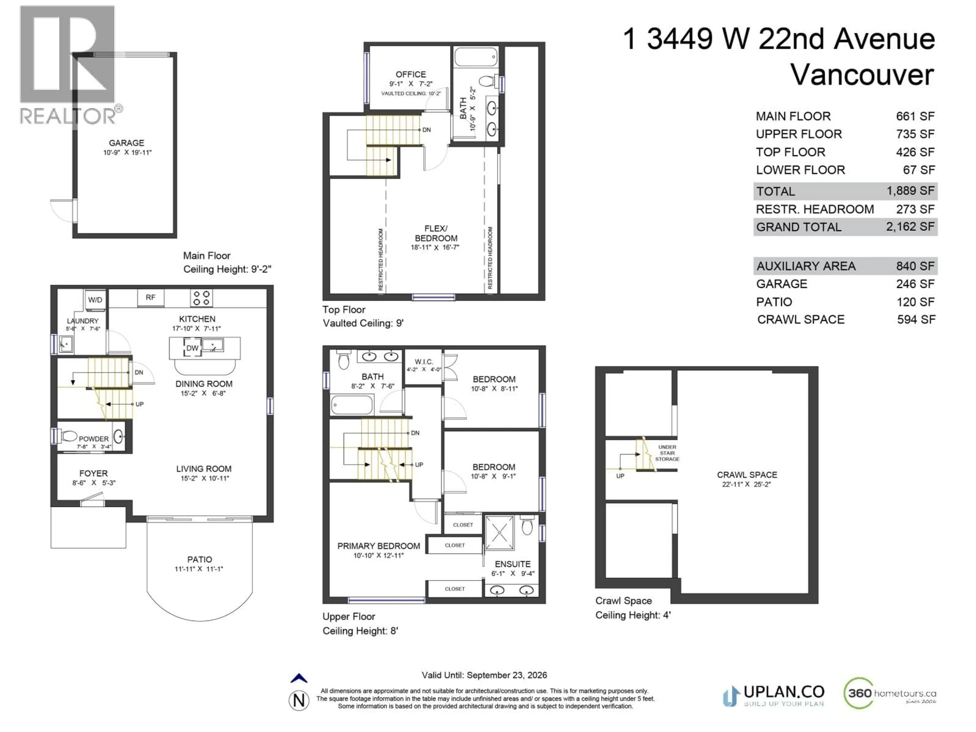 Floor plan for 1 - 3449 22ND AVENUE, Vancouver British Columbia V6S1J1