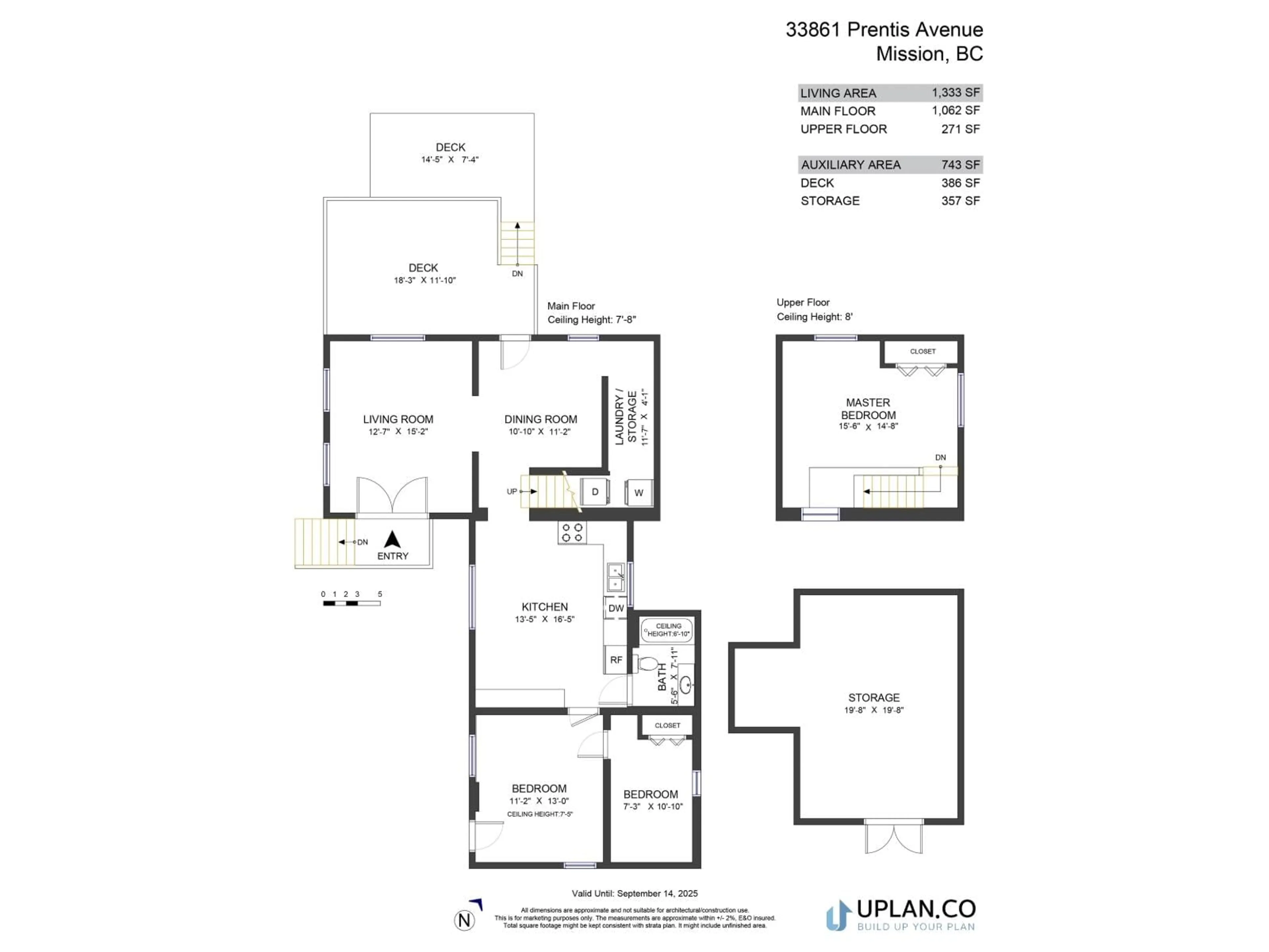Floor plan for 33861 PRENTIS AVENUE, Mission British Columbia V2V2J7