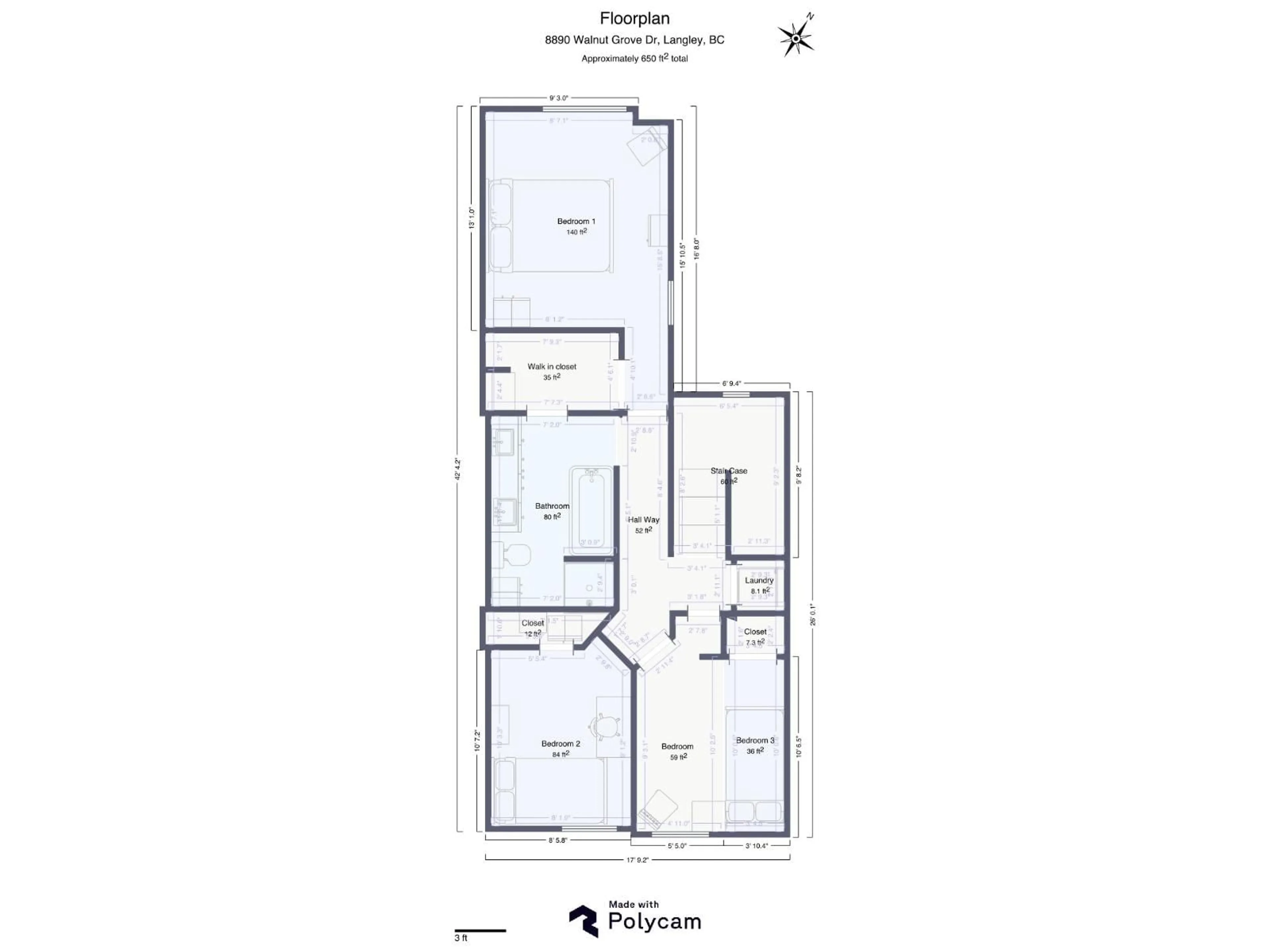 Floor plan for 26 - 8890 WALNUT GROVE DRIVE, Langley British Columbia V1M3W6