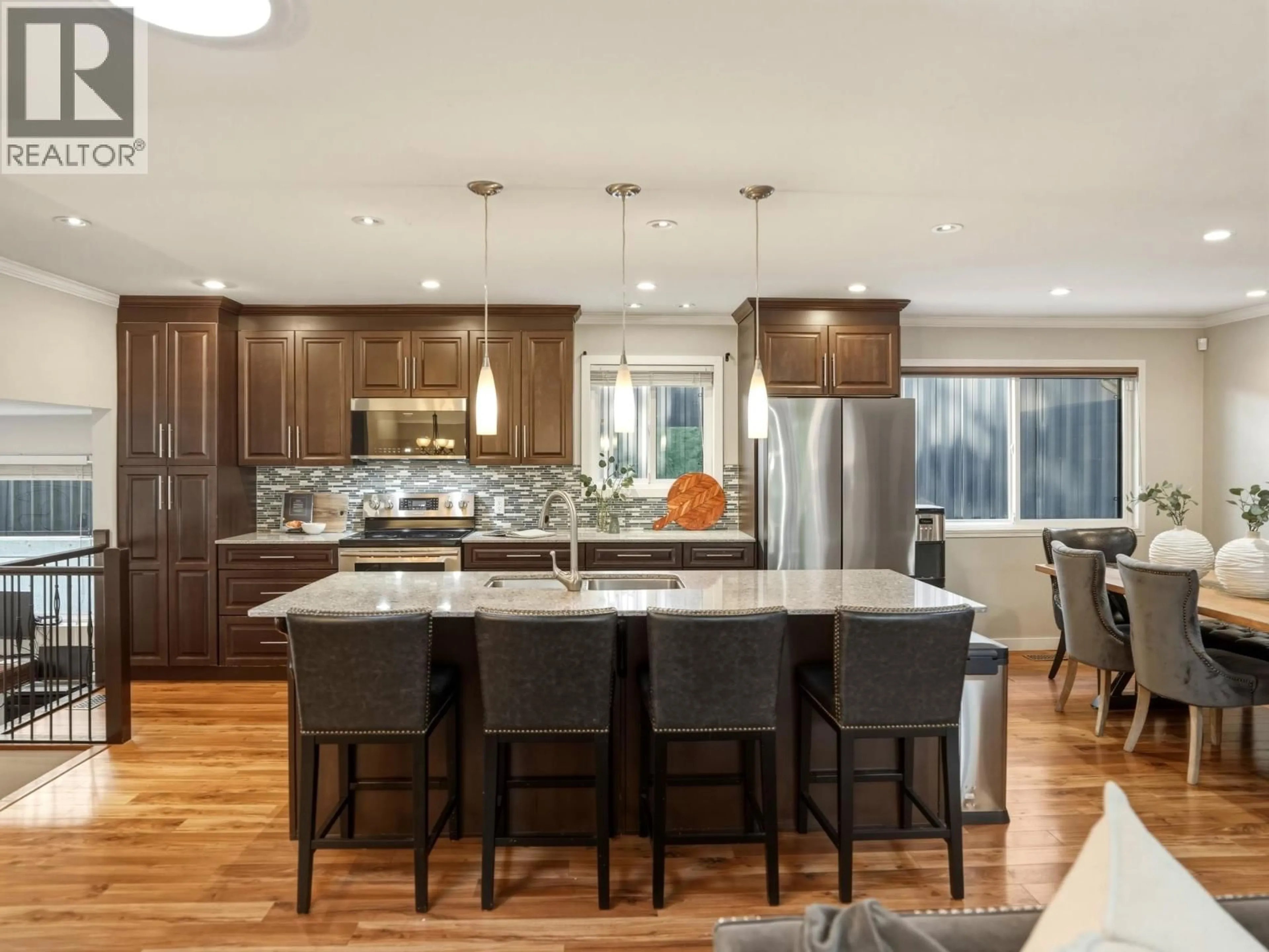 Open concept kitchen, wood/laminate floor for 2386 SHAWNA WAY, Coquitlam British Columbia V3K3A2