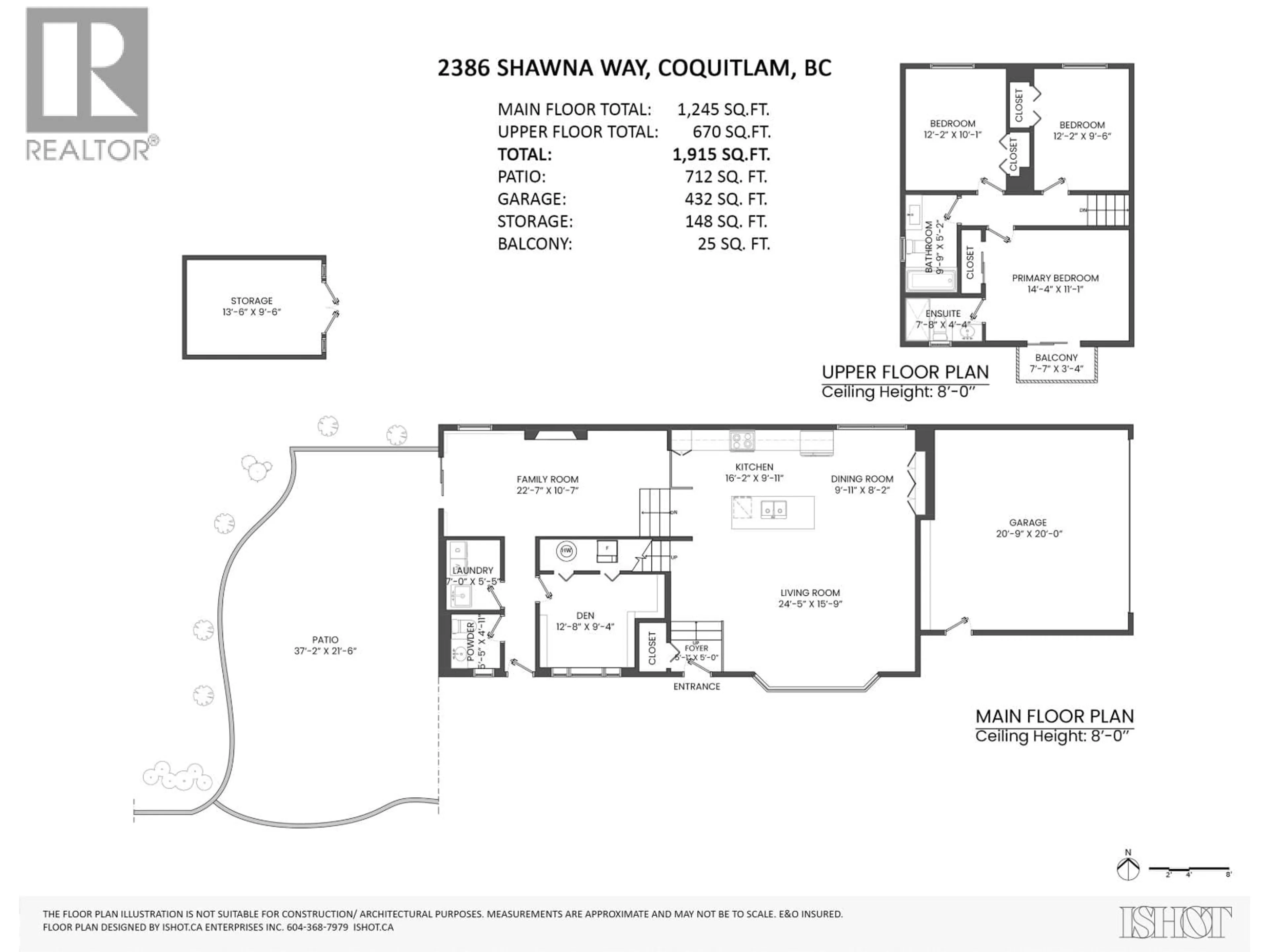 Floor plan for 2386 SHAWNA WAY, Coquitlam British Columbia V3K3A2