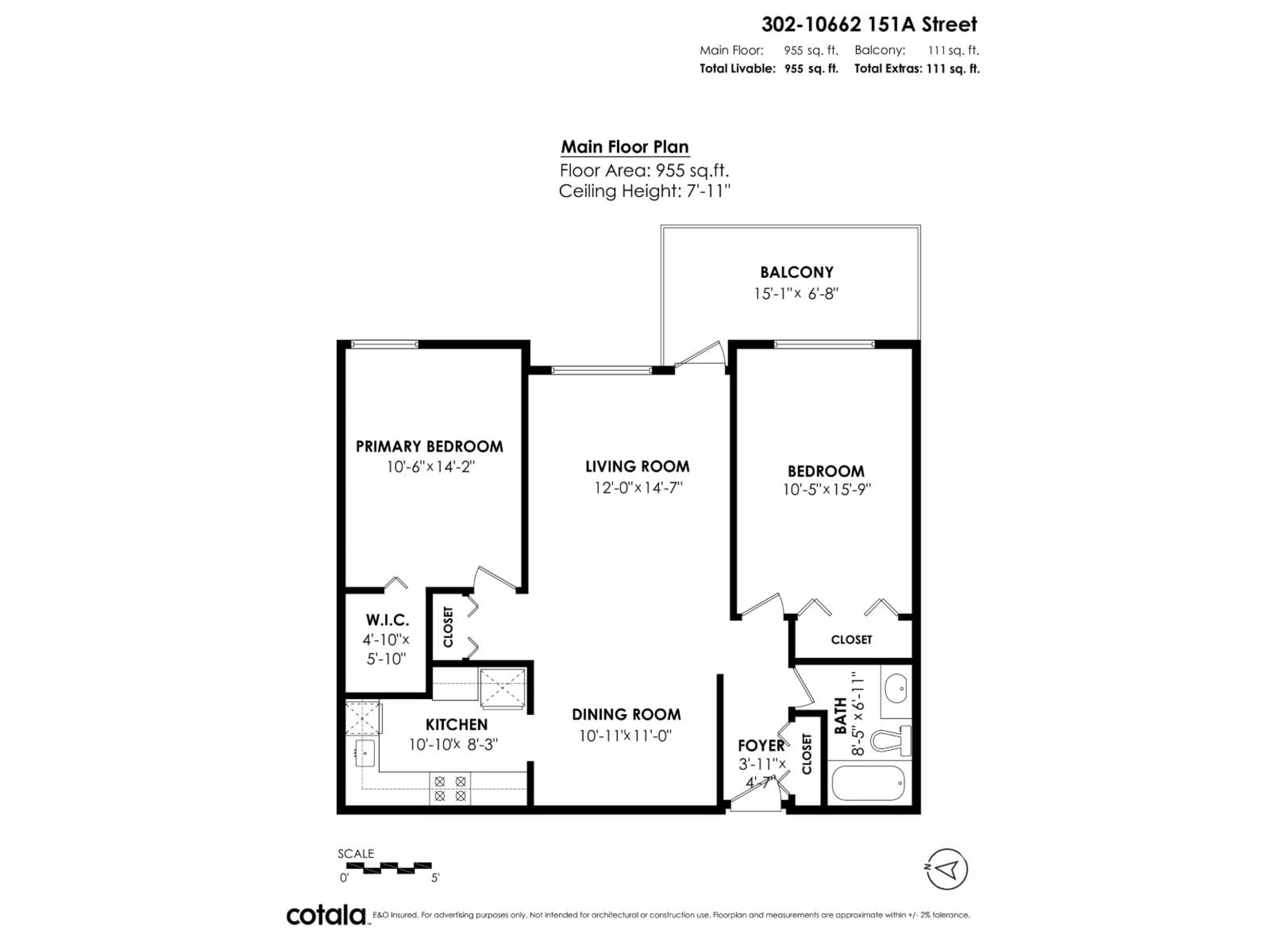 Floor plan for 302 - 10662 151A STREET, Surrey British Columbia V3R8T3