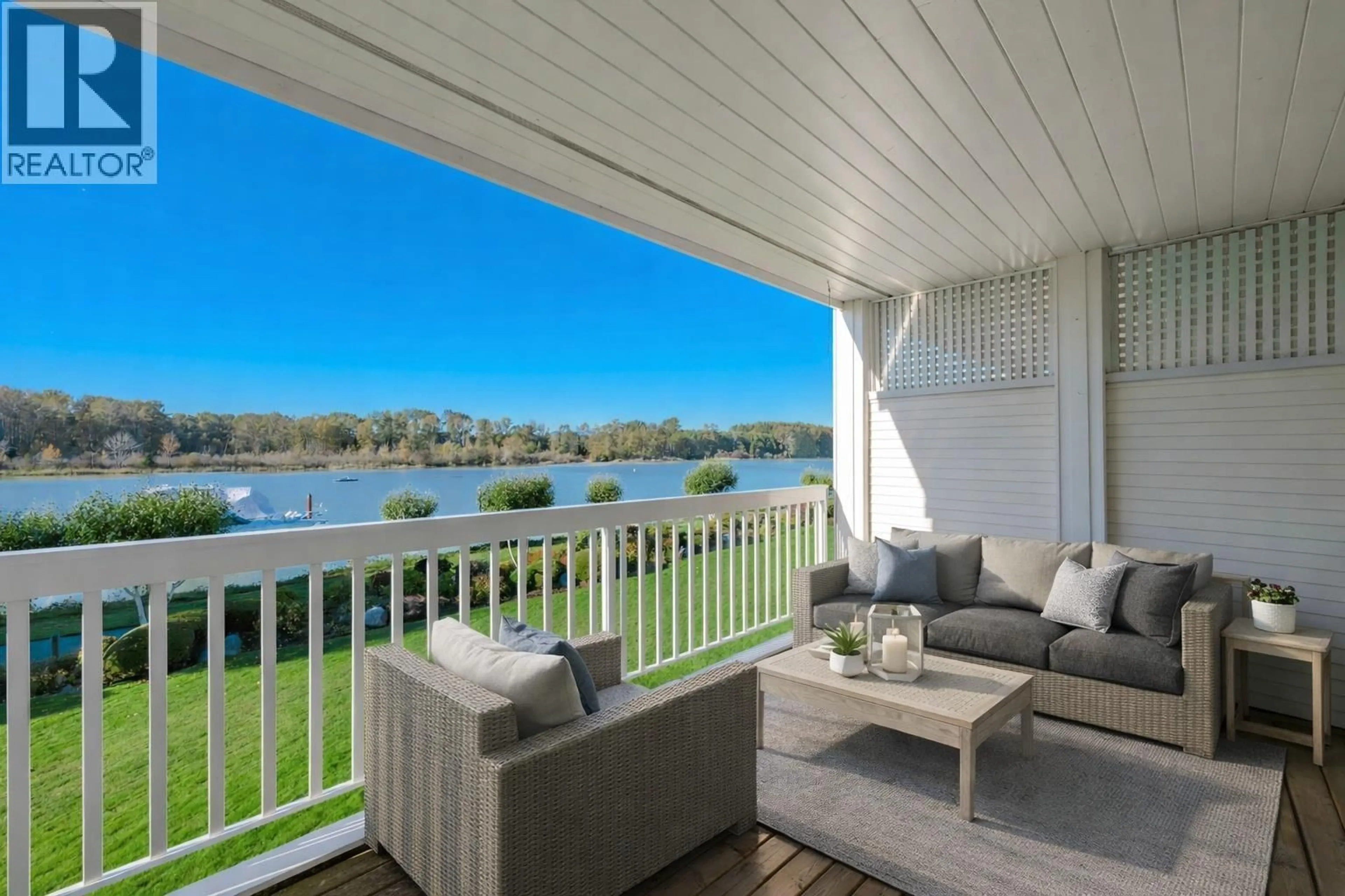 Patio, water/lake/river/ocean view for 213 - 6263 RIVER ROAD, Delta British Columbia V4K5E3