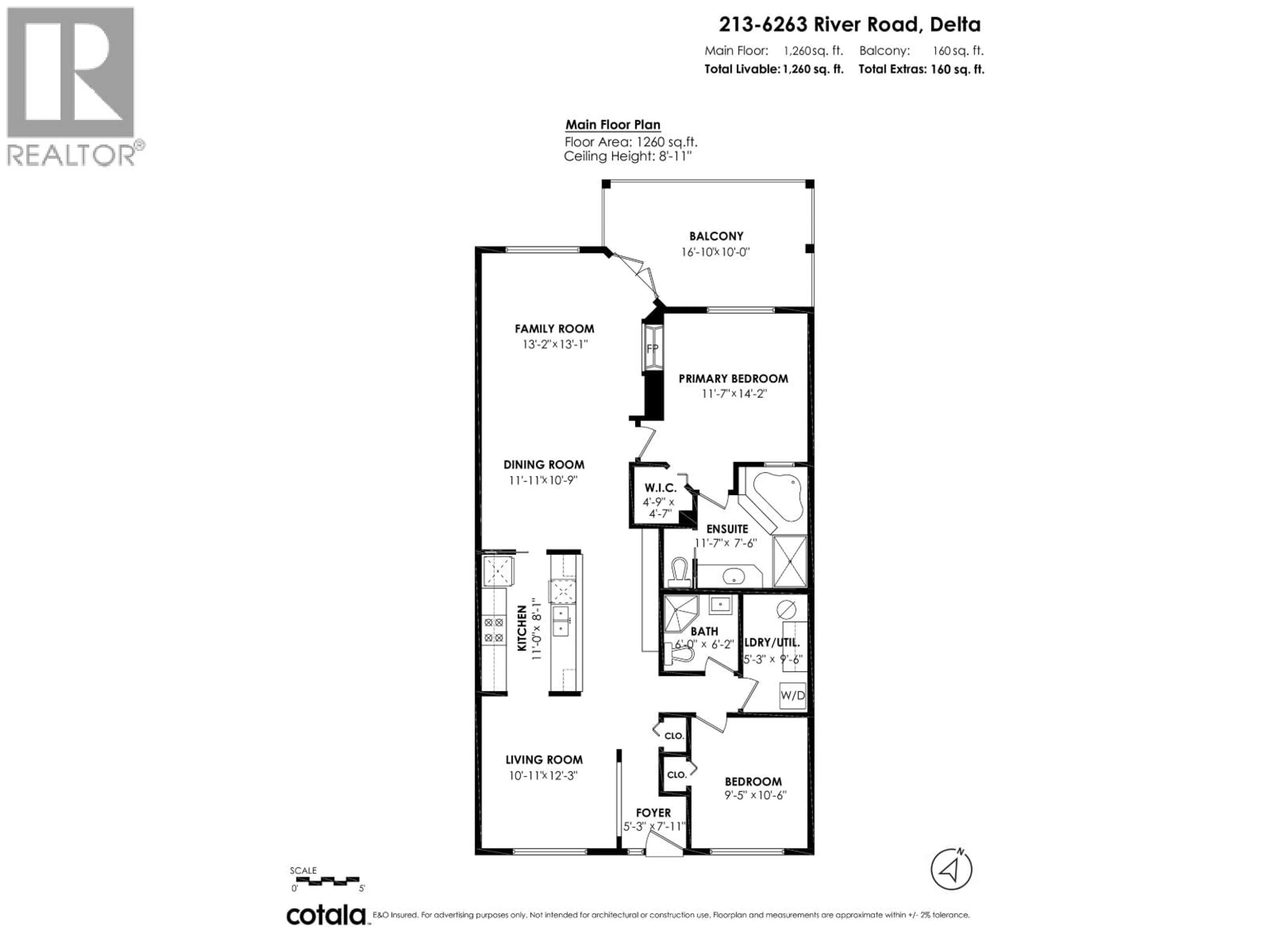 Floor plan for 213 - 6263 RIVER ROAD, Delta British Columbia V4K5E3