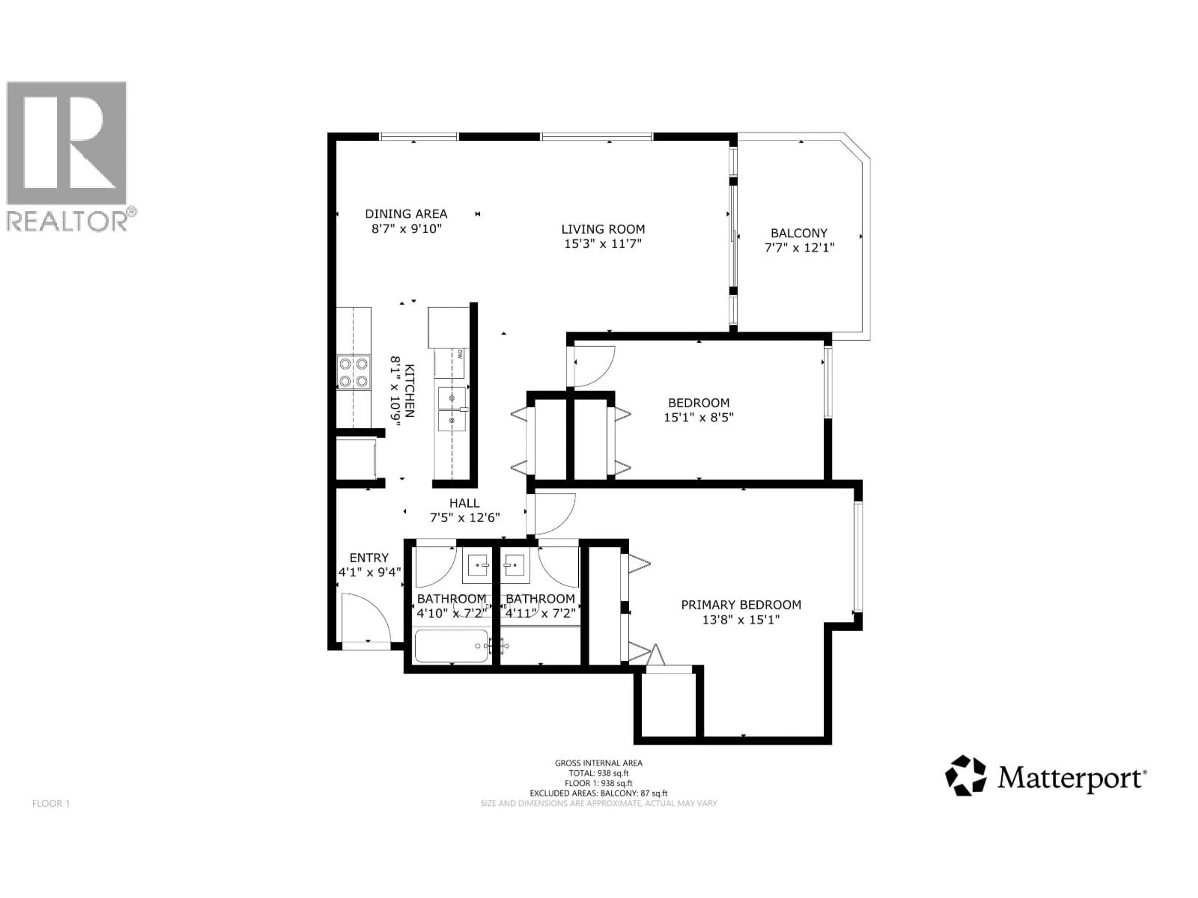 Floor plan for 205 - 6388 MARLBOROUGH AVENUE, Burnaby British Columbia V5H4P4