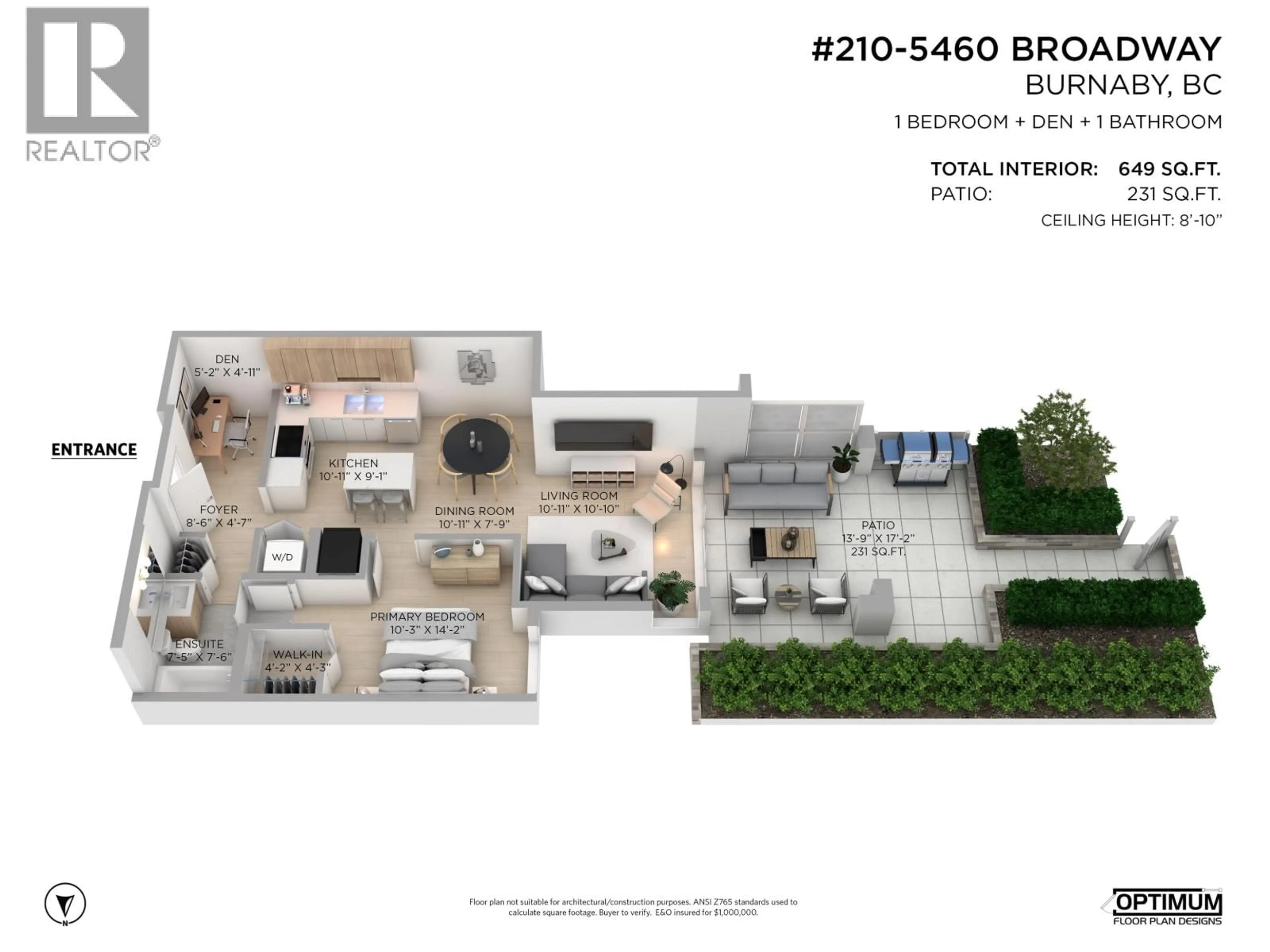 Floor plan for 210 - 5460 BROADWAY, Burnaby British Columbia V5B0B4
