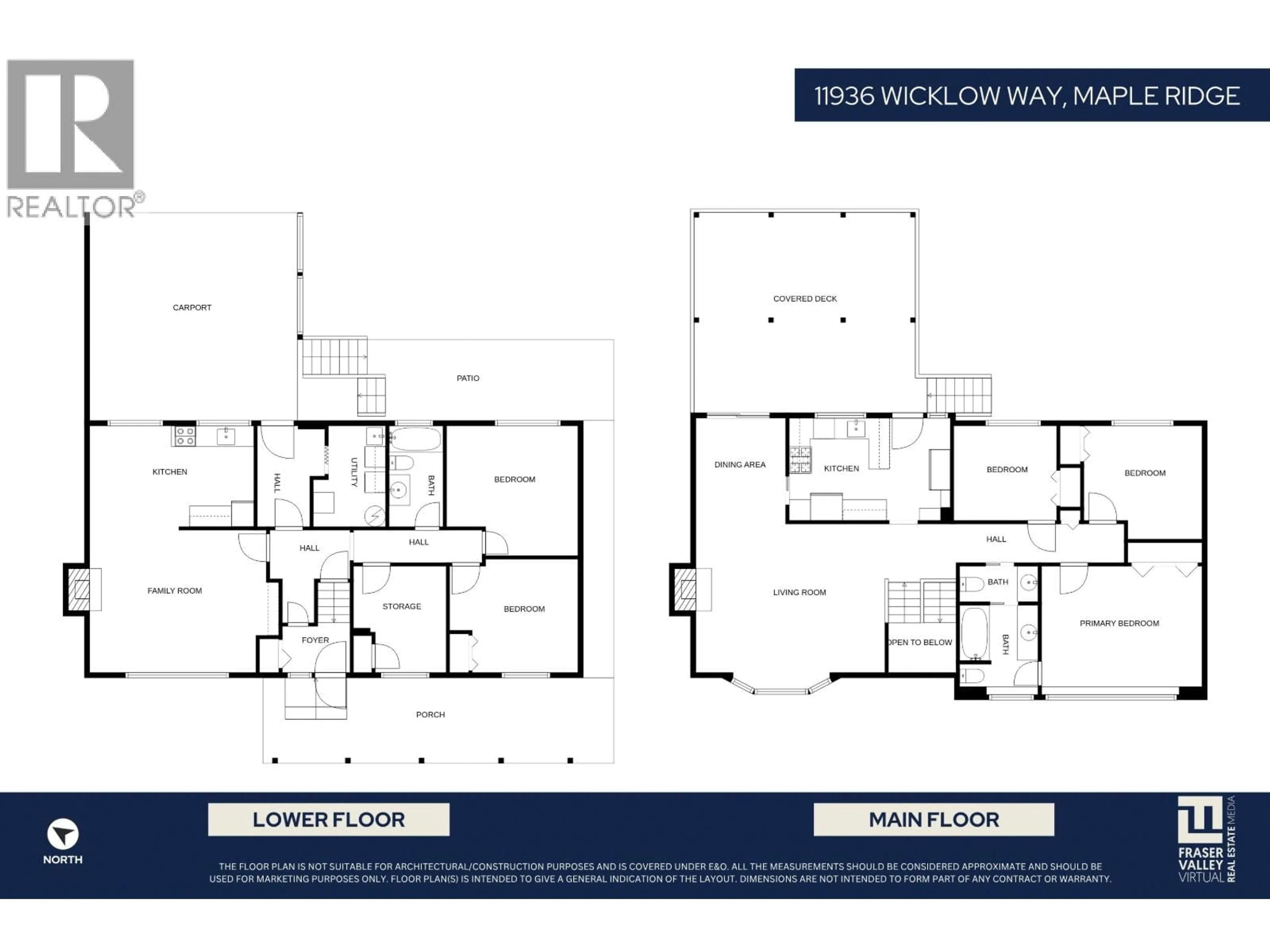 Floor plan for 11936 WICKLOW WAY, Maple Ridge British Columbia V2X3A9