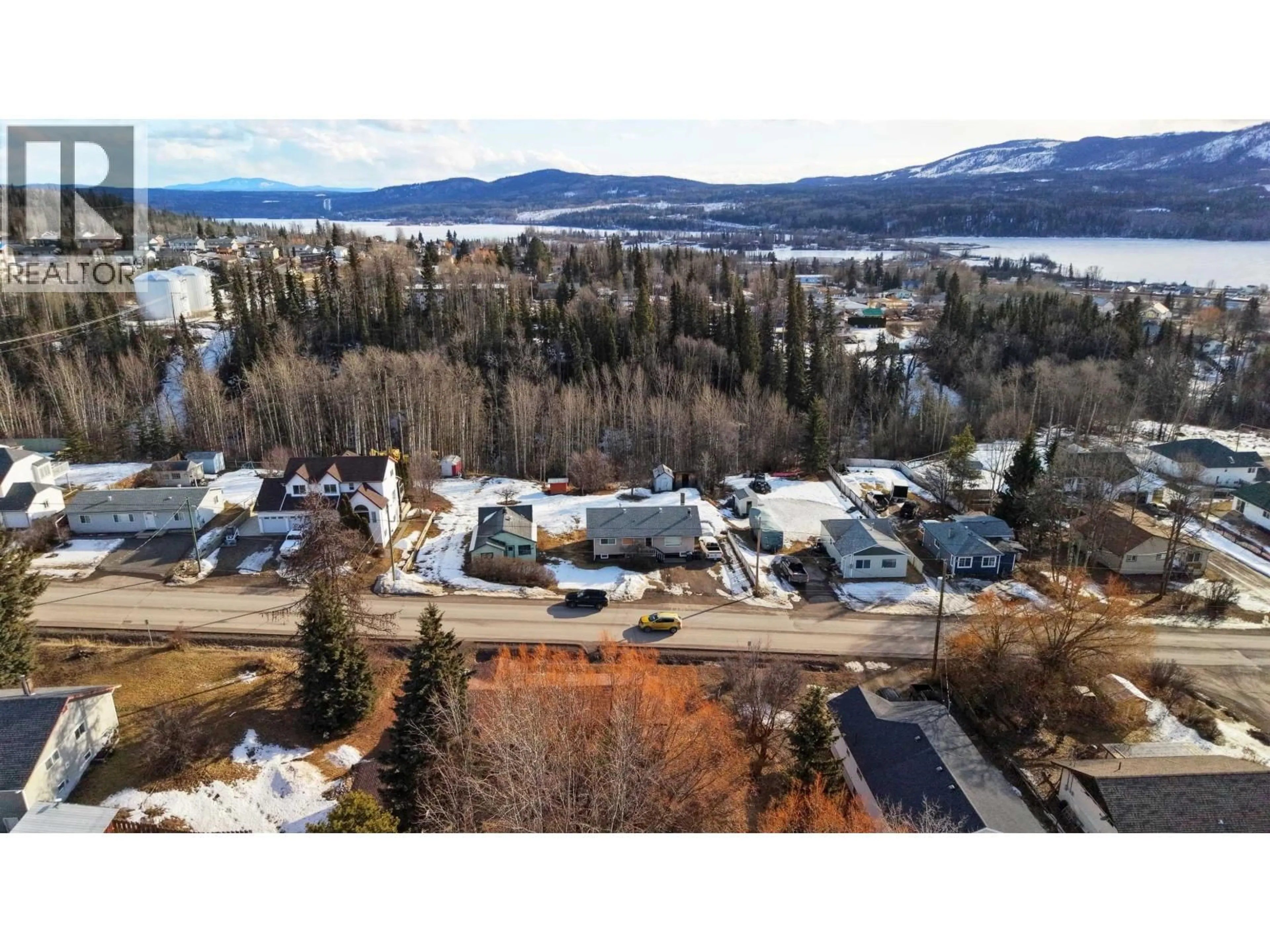 A pic from outside/outdoor area/front of a property/back of a property/a pic from drone, mountain view for 300 8TH AVENUE, Burns Lake British Columbia V0J1E0