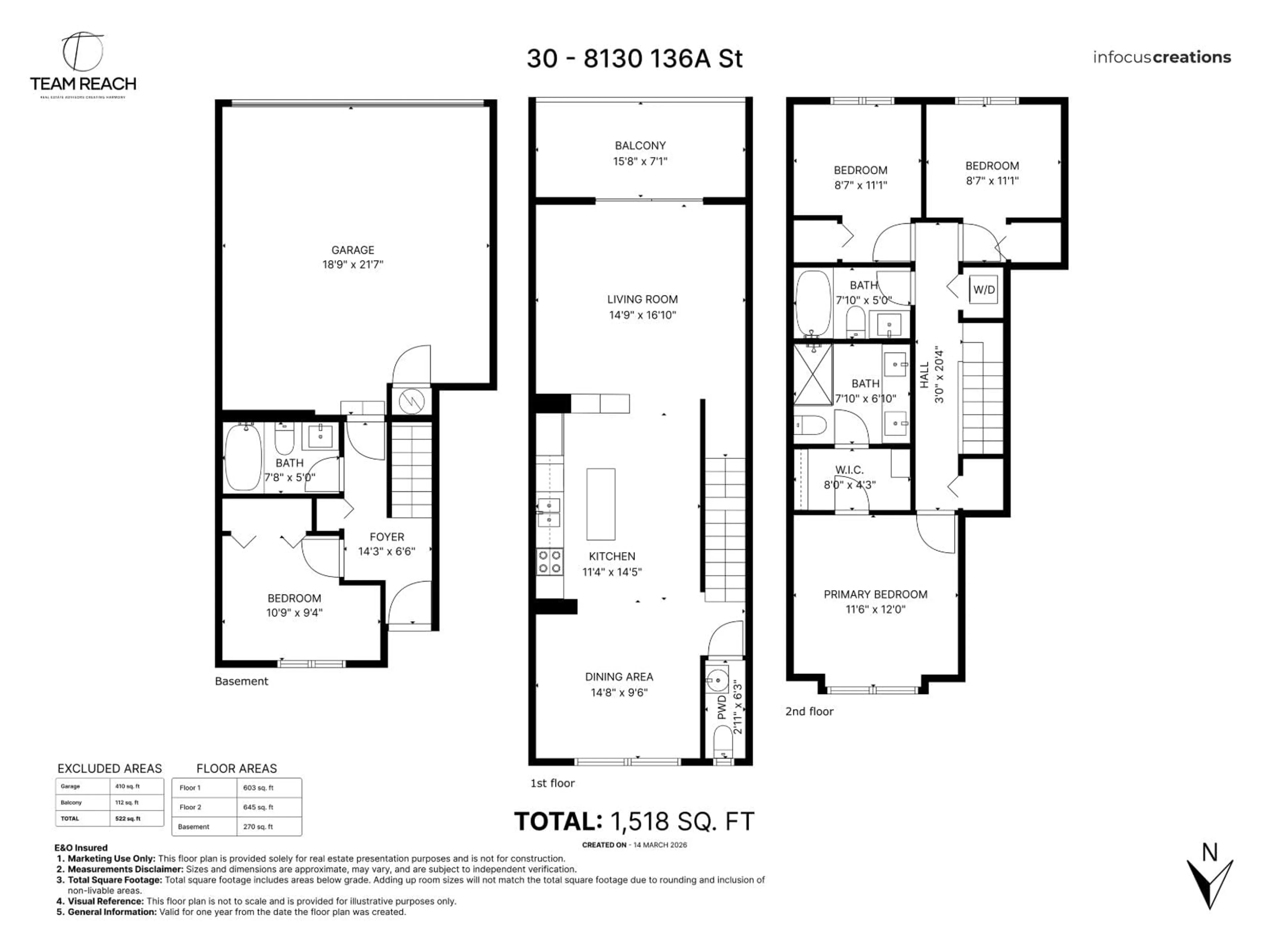 Floor plan for 30 - 8130 136A STREET, Surrey British Columbia V3W1H9