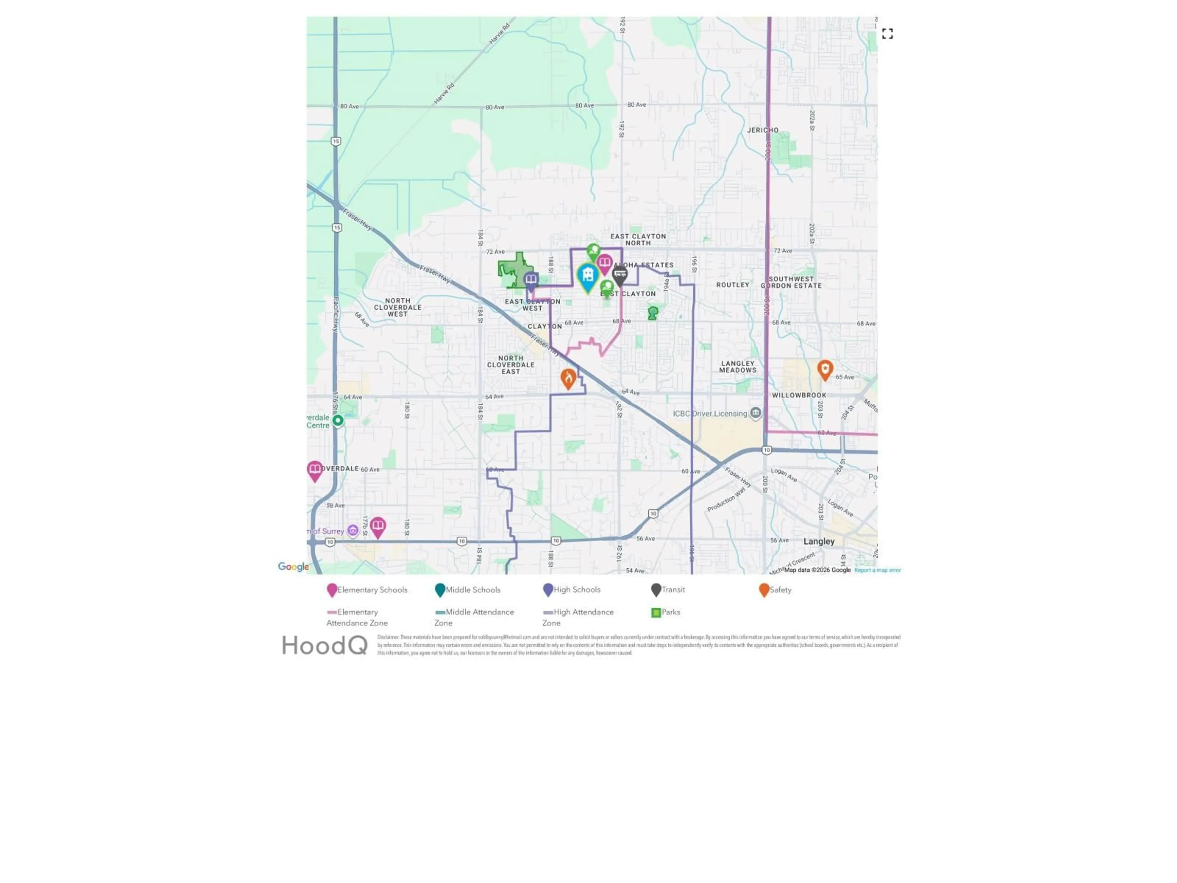 Picture of a map for 6926 190 STREET, Surrey British Columbia V4N5P1