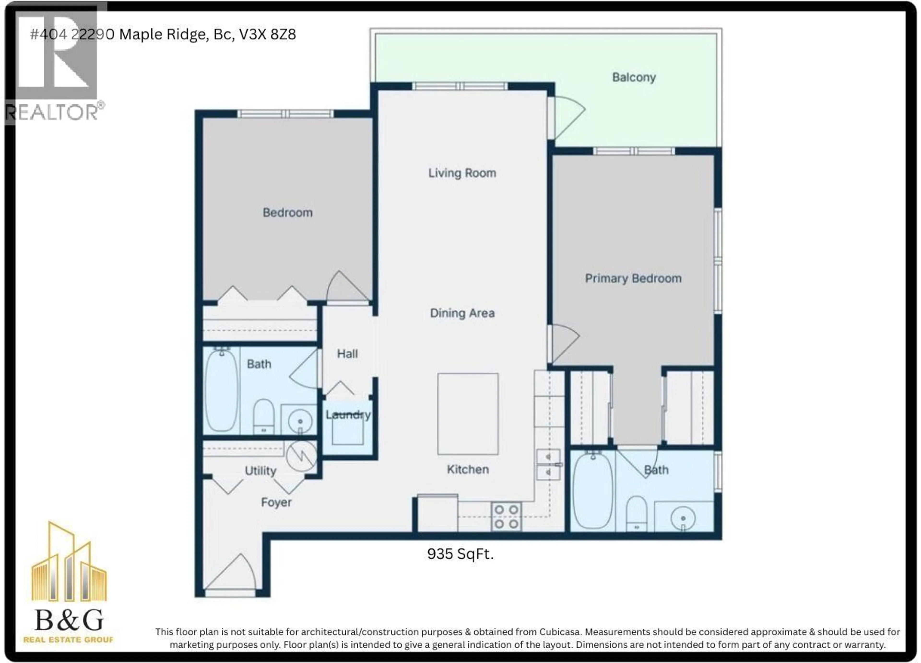Floor plan for 404 - 22290 NORTH AVENUE, Maple Ridge British Columbia V2X8Z8
