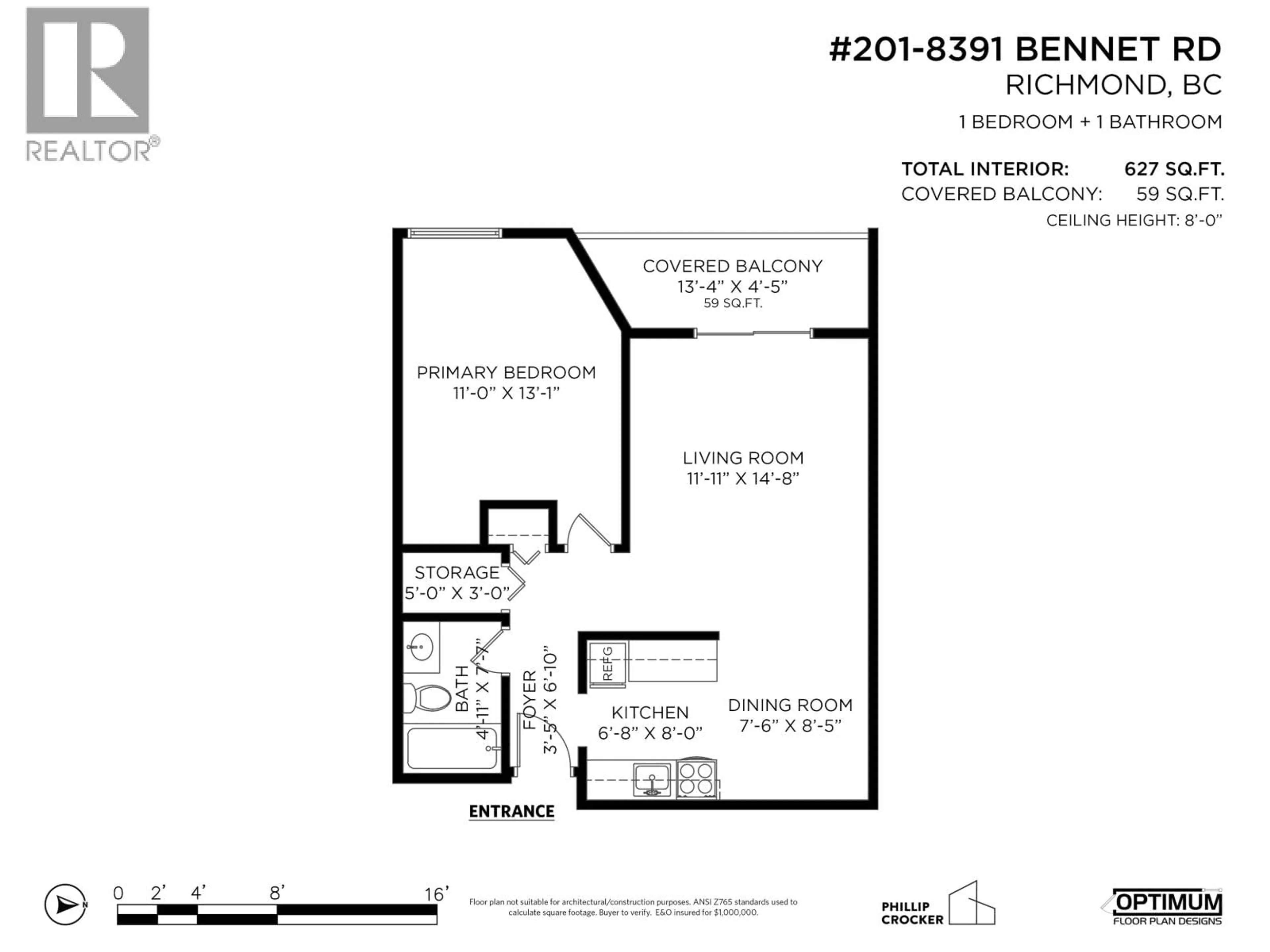 Floor plan for 201 - 8391 BENNETT ROAD, Richmond British Columbia V6Y1N4