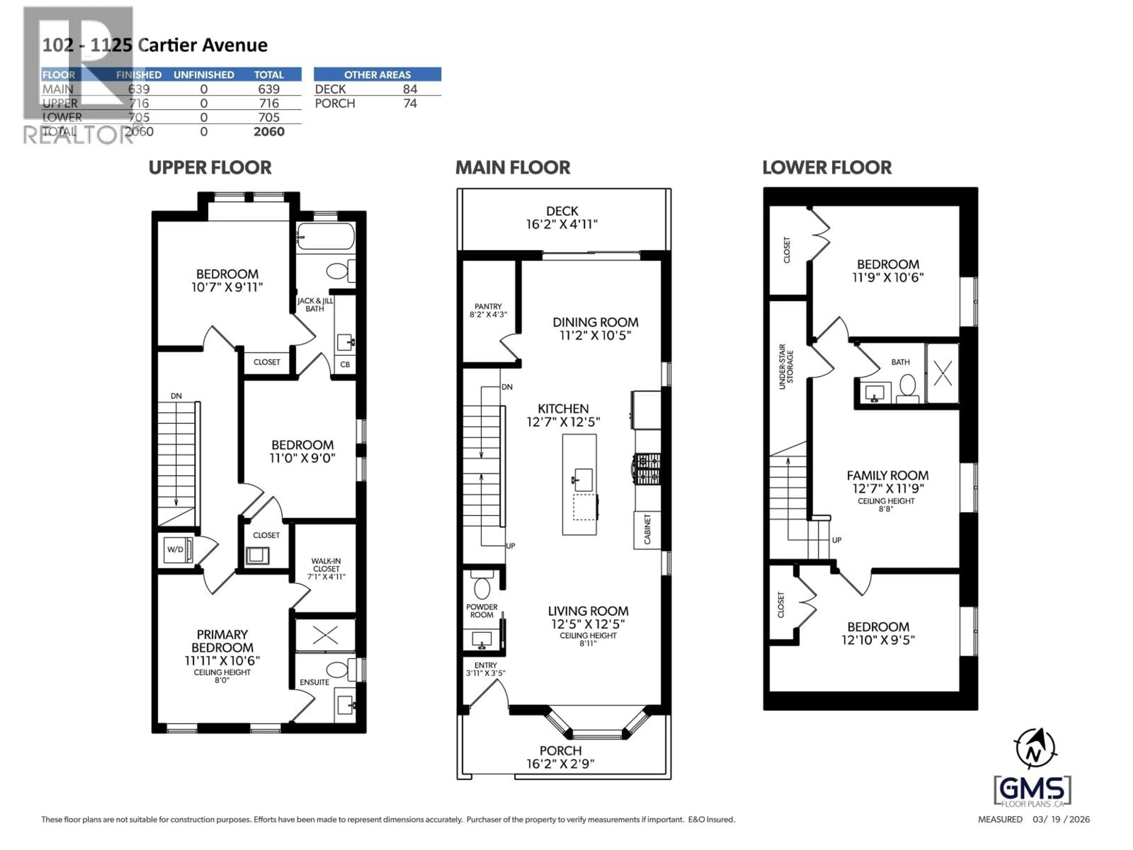 Floor plan for 102 - 1125 CARTIER AVENUE, Coquitlam British Columbia V3K2C1