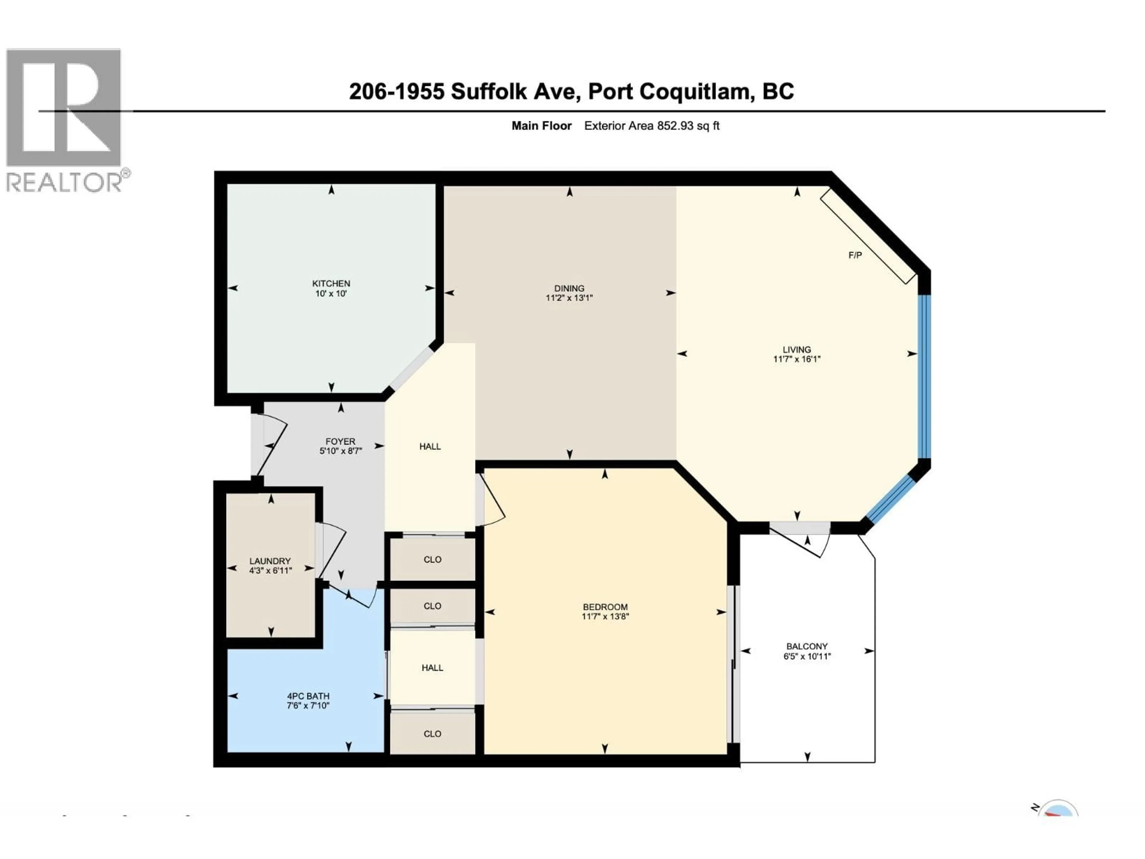 Floor plan for 206 - 1955 SUFFOLK AVENUE, Port Coquitlam British Columbia V3B1H3