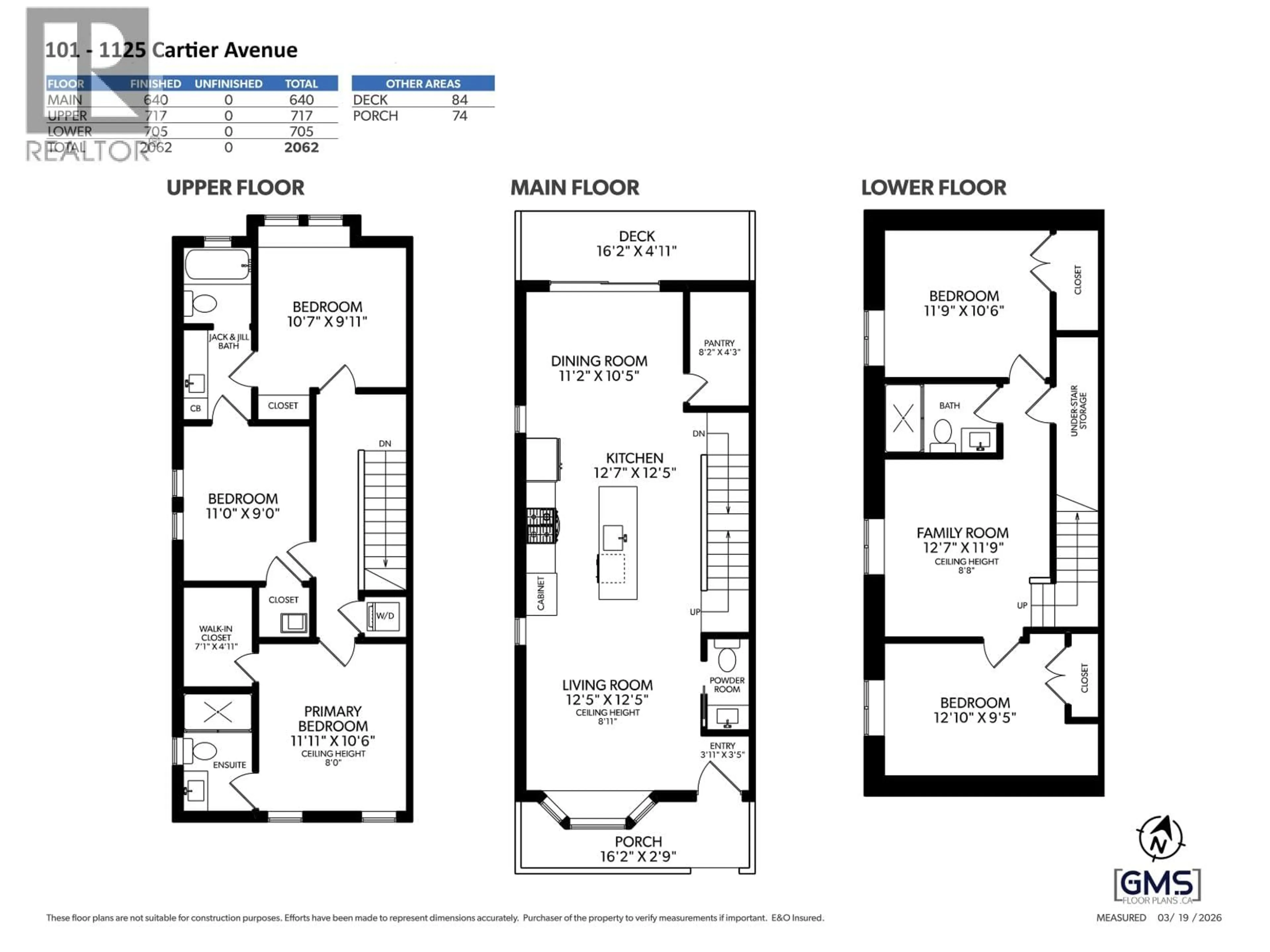 Floor plan for 101 - 1125 CARTIER AVENUE, Coquitlam British Columbia V3K2C1