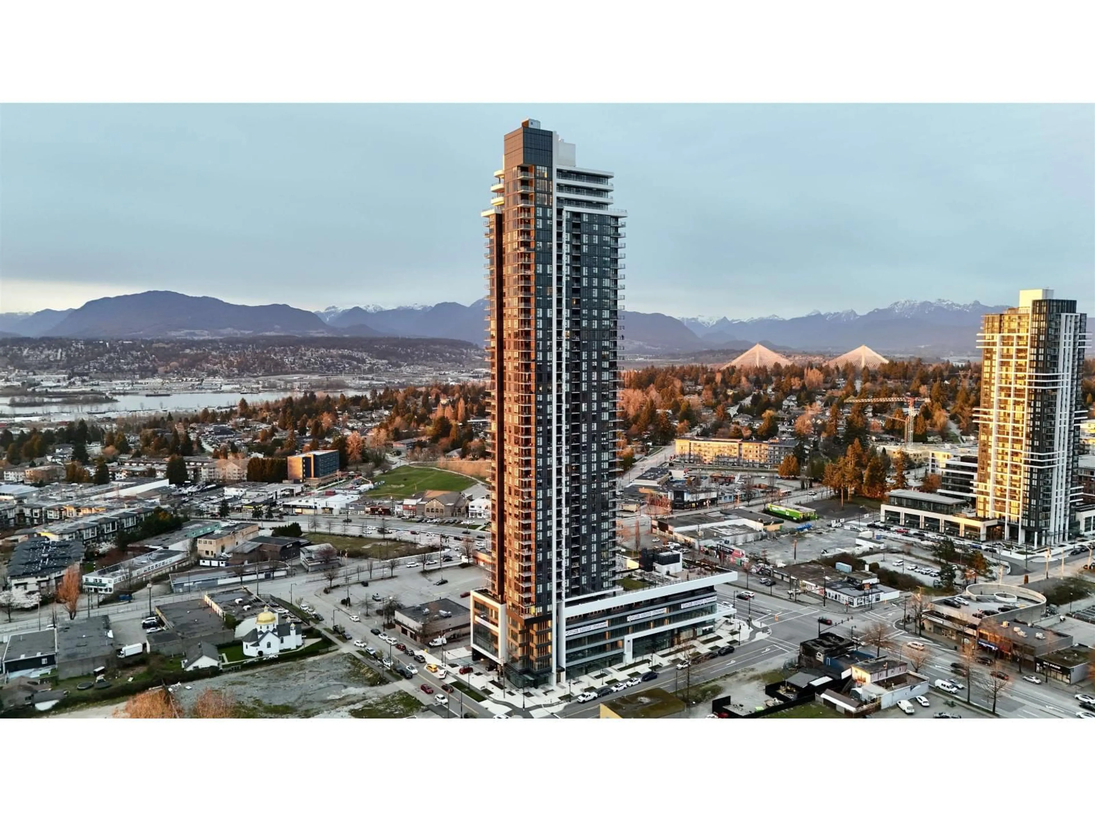 A pic from outside/outdoor area/front of a property/back of a property/a pic from drone, building for 2405 - 10750 135A STREET, Surrey British Columbia V3T0V4