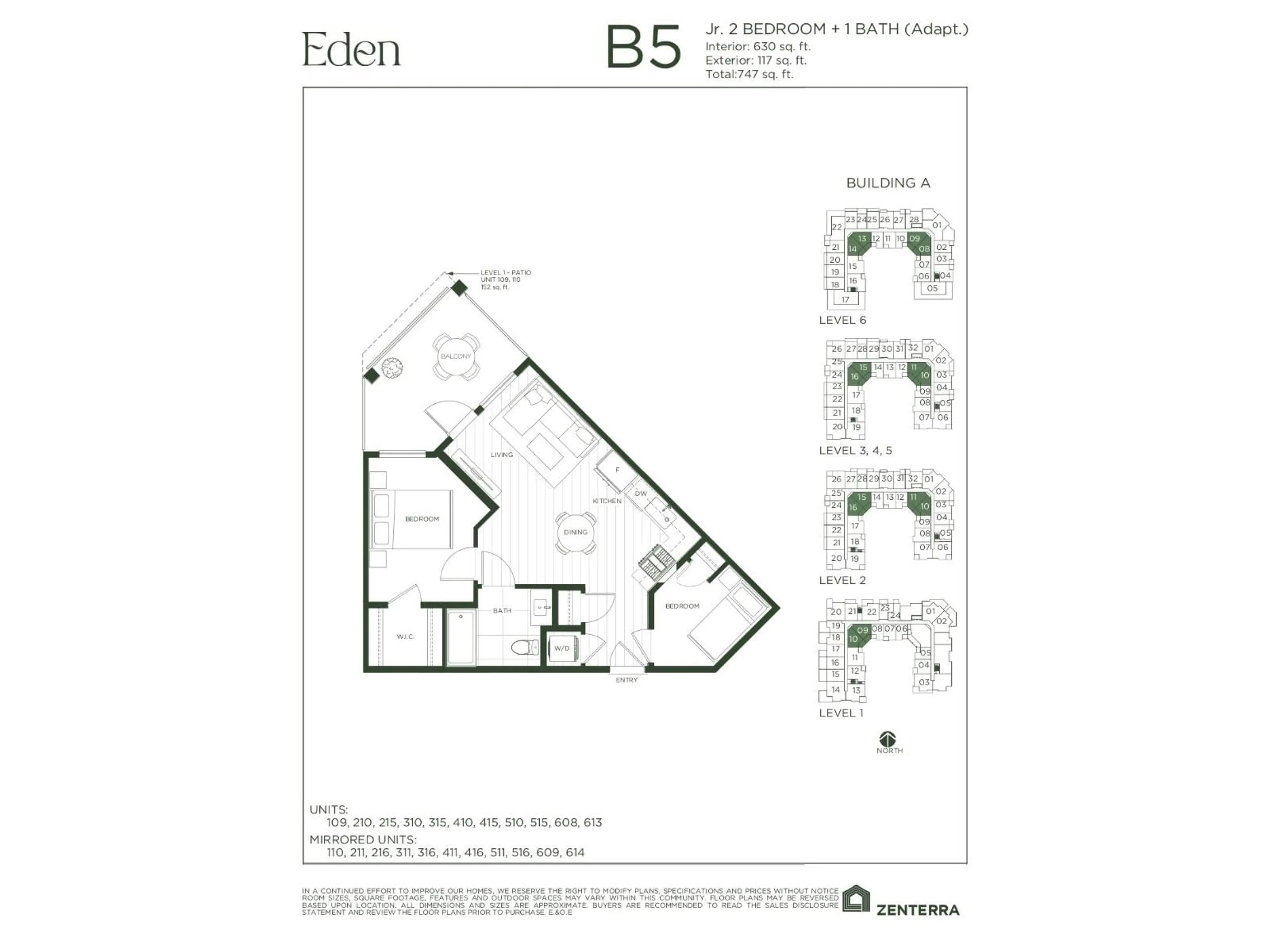 Floor plan for A110 - 19958 77 AVENUE, Langley British Columbia V0V0V0