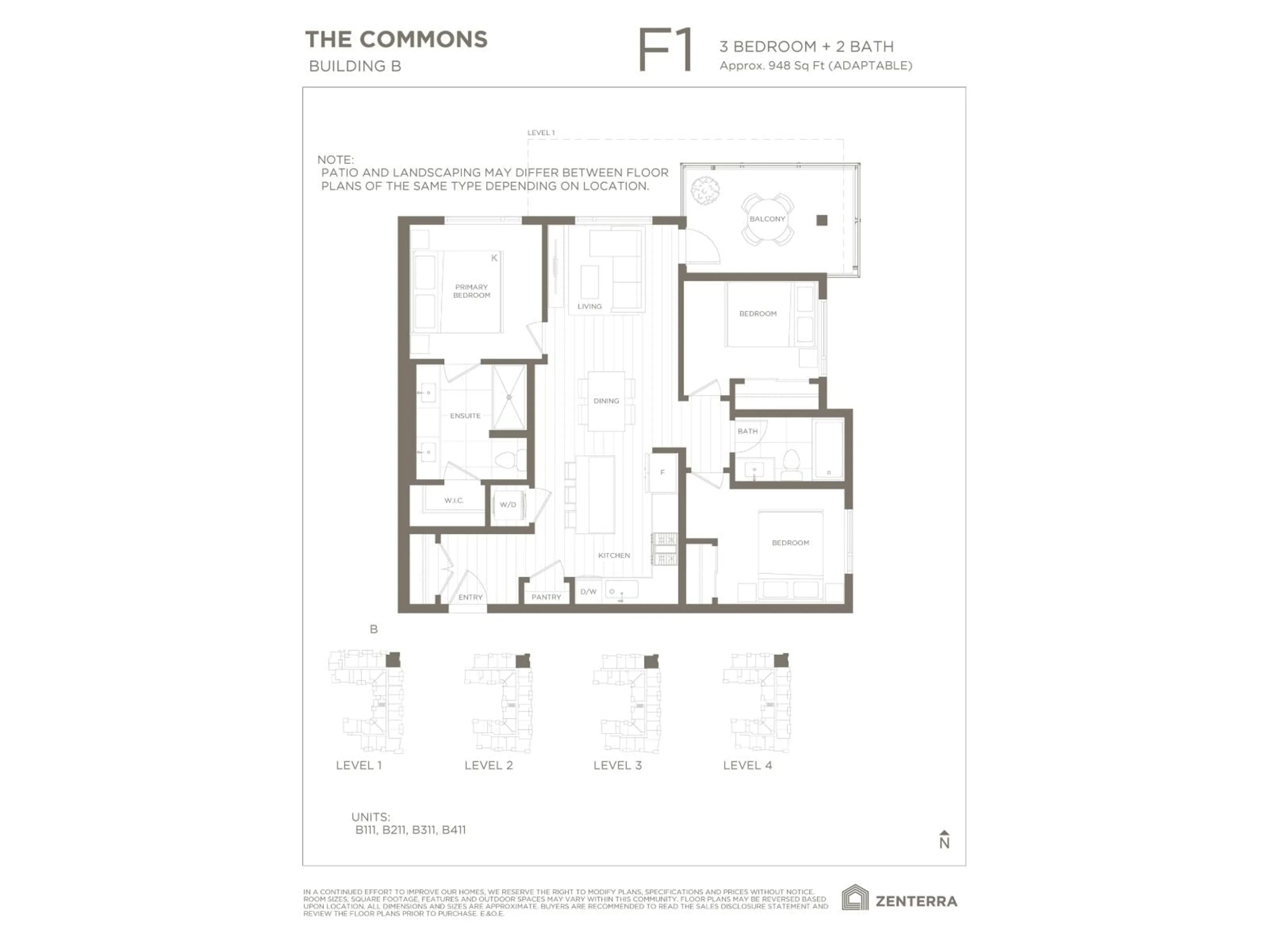 Floor plan for B211 - 8230 208B AVENUE, Langley British Columbia V2Y2C4
