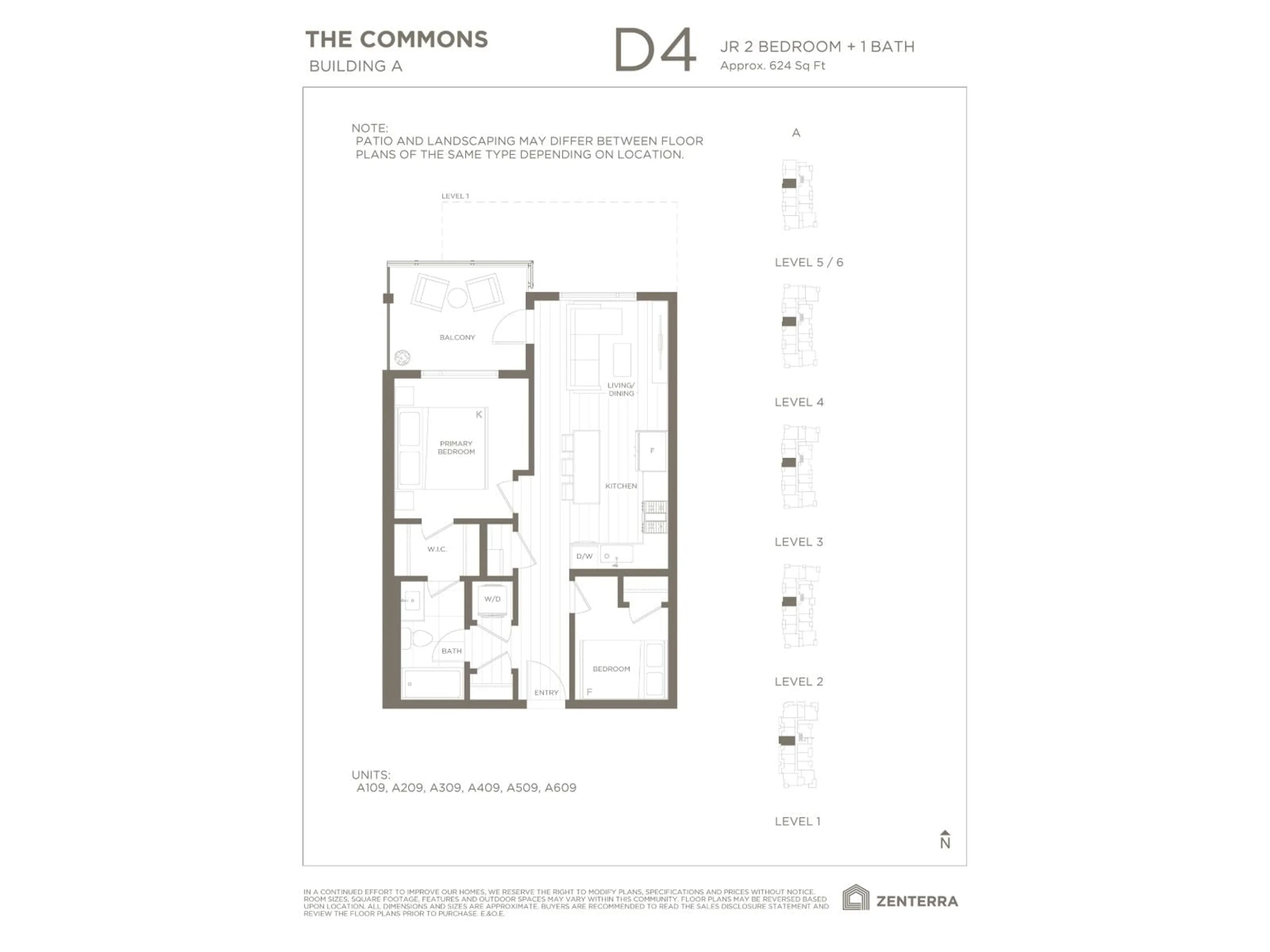 Floor plan for A209 - 8230 208B AVENUE, Langley British Columbia V2Y2C4