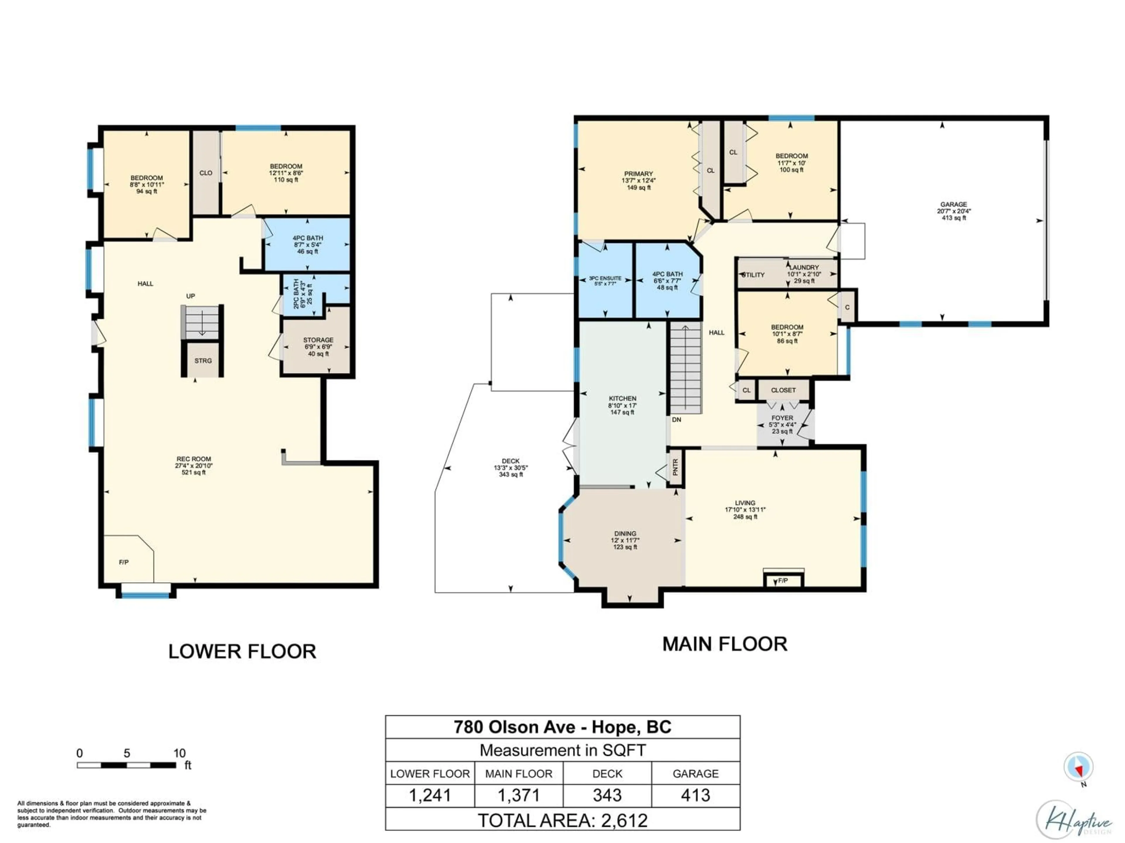 Floor plan for 780 OLSON AVENUE, Hope British Columbia V0X1L0