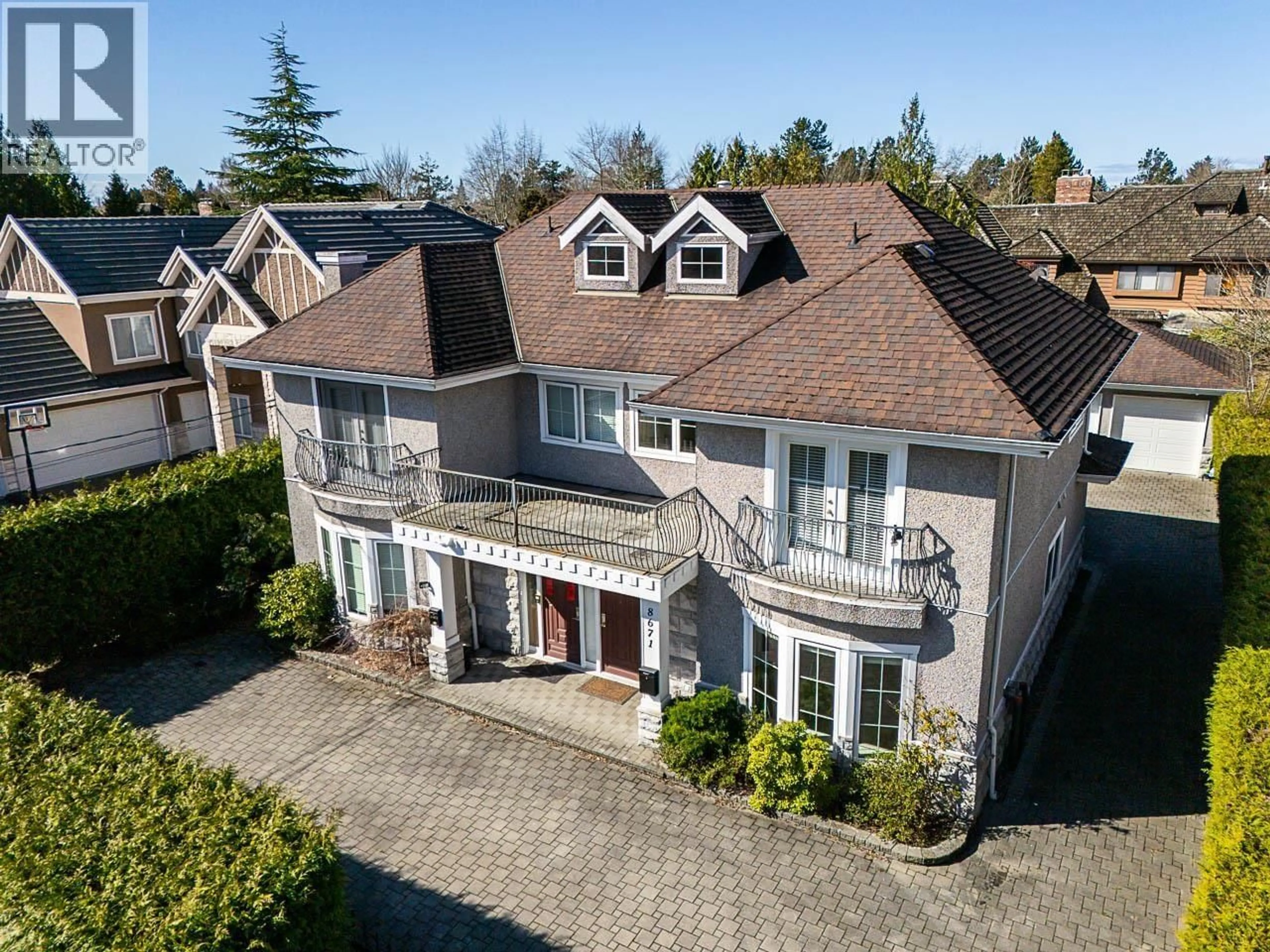A pic from outside/outdoor area/front of a property/back of a property/a pic from drone, street for 8671 MINLER ROAD, Richmond British Columbia V7C3V1