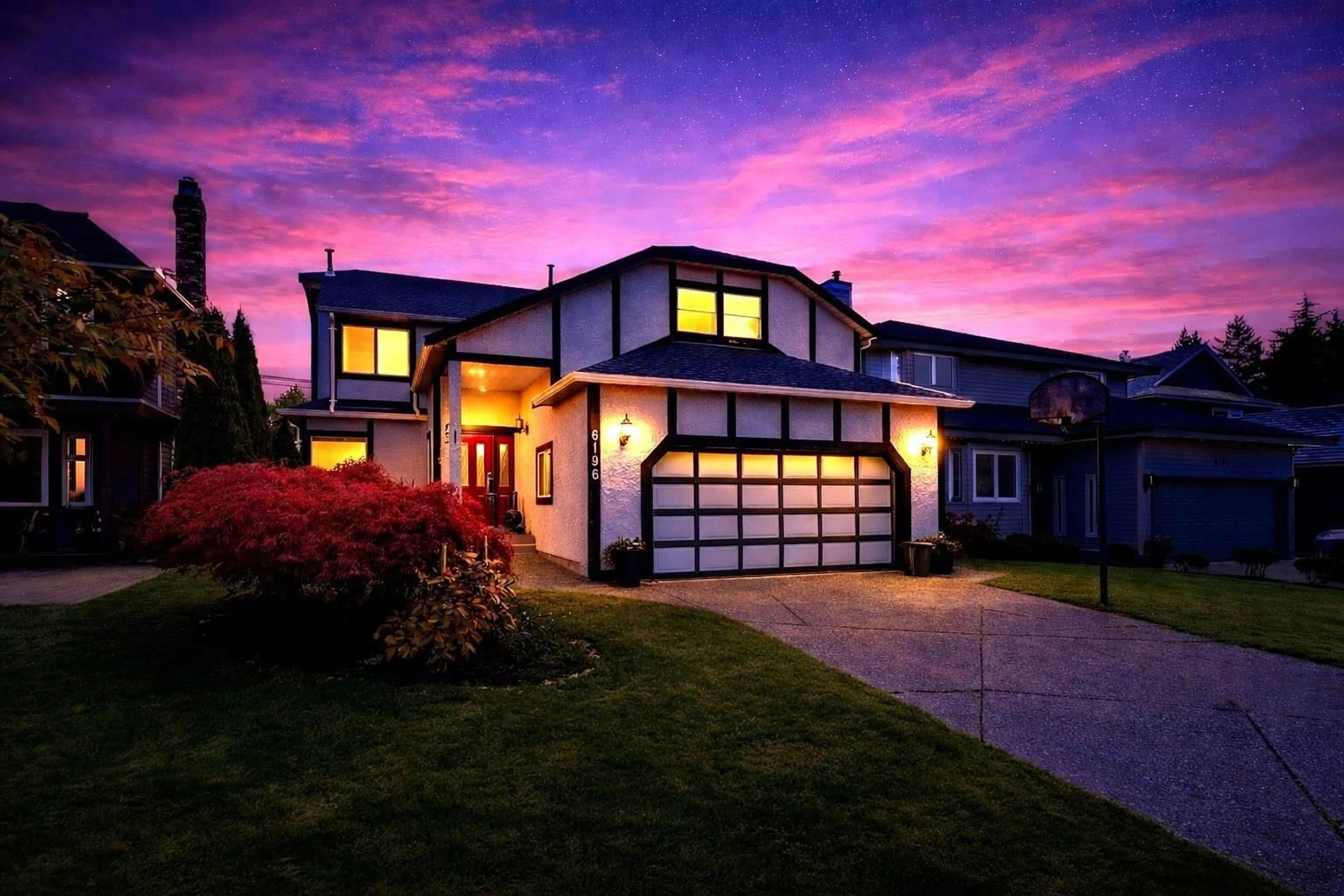 Home with vinyl exterior material, street for 6196 COTTONWOOD STREET, Delta British Columbia V4E3K5