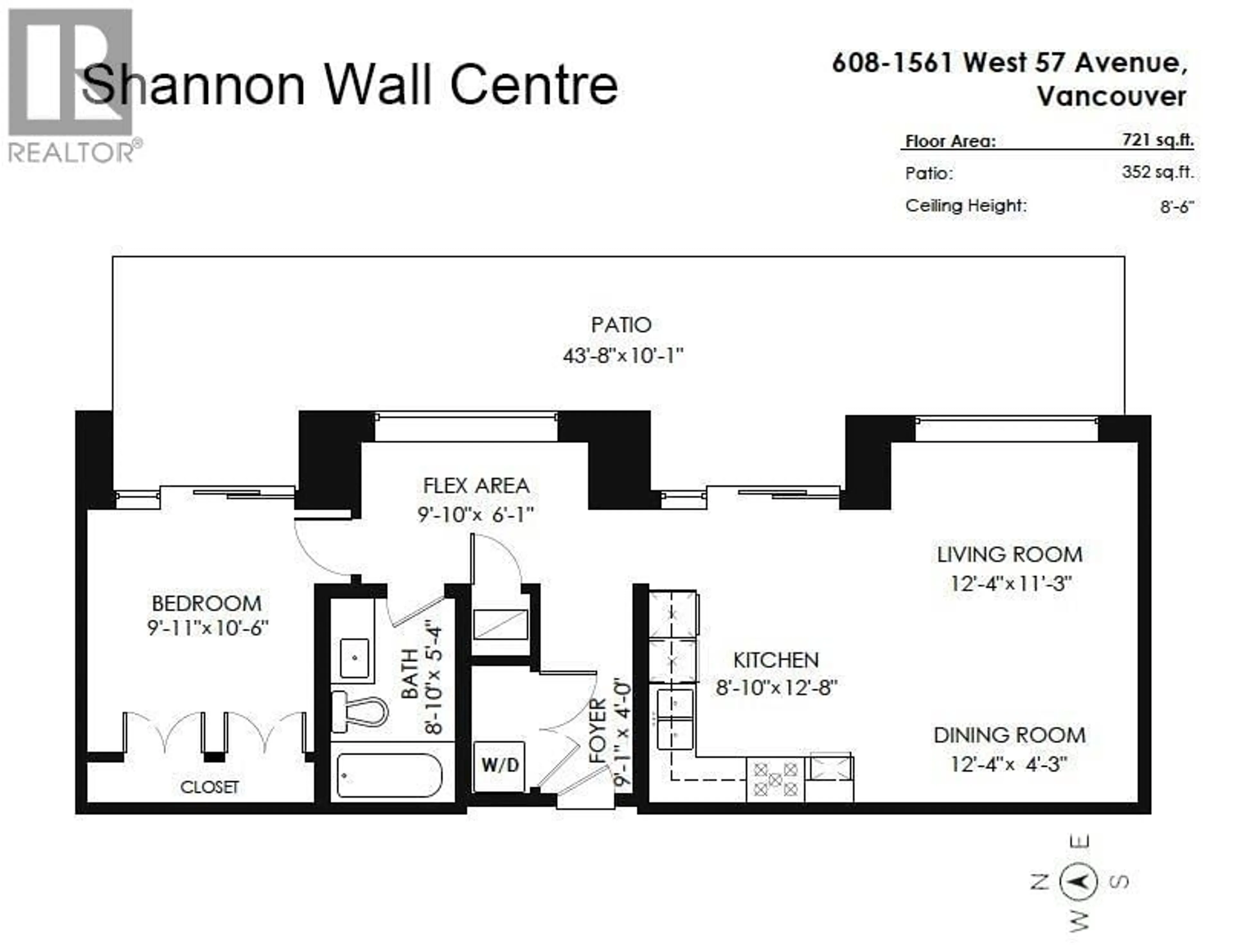 Floor plan for 608 - 1561 57TH AVENUE, Vancouver British Columbia V6P0H5
