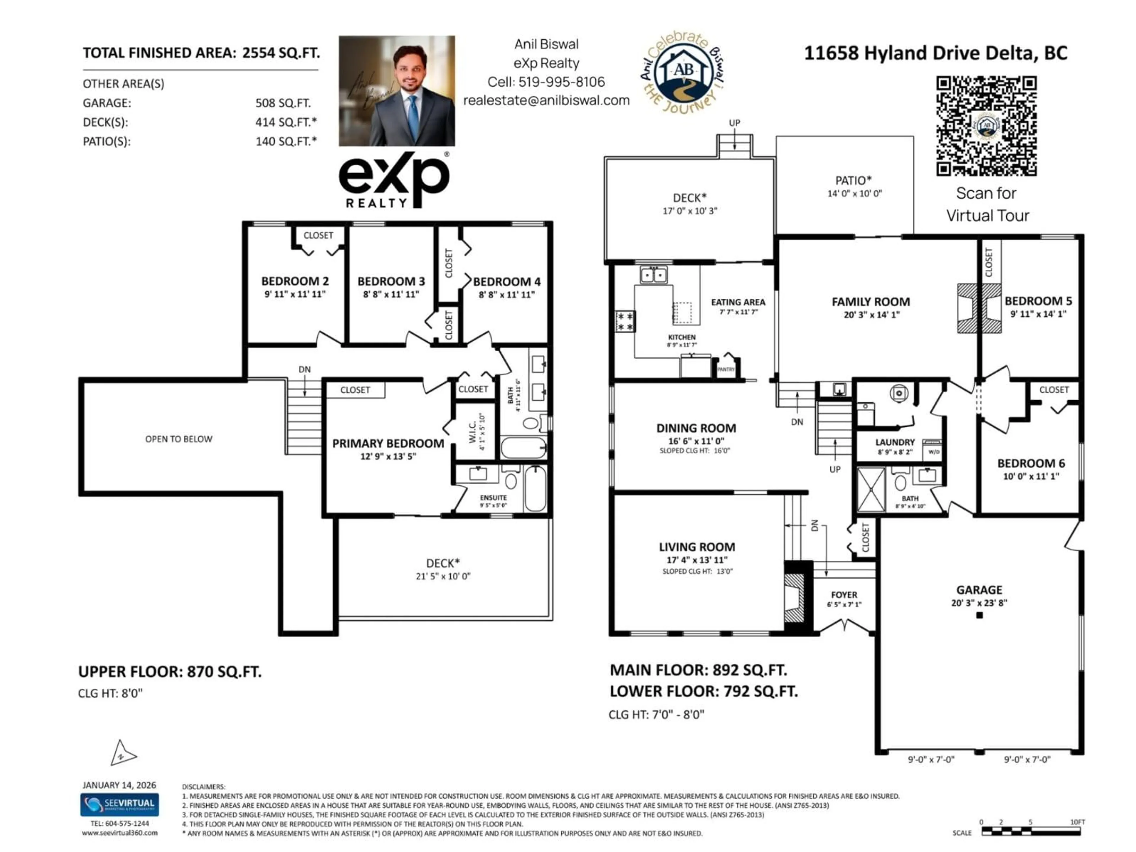 Floor plan for 11658 HYLAND DRIVE, Delta British Columbia V4E3A1